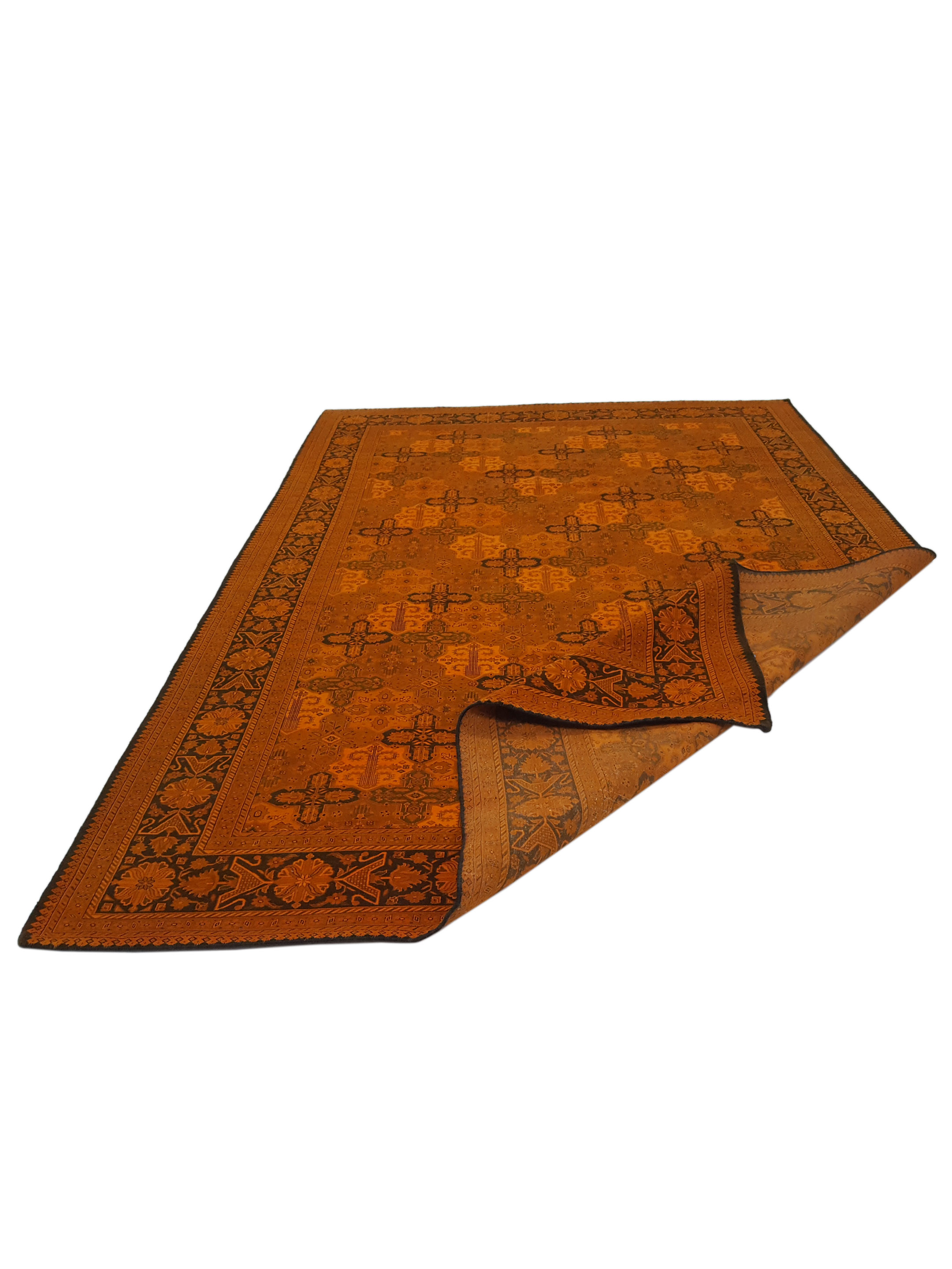 Jaipur Hand Knotted Orange 10x14 - Image 3 of 6