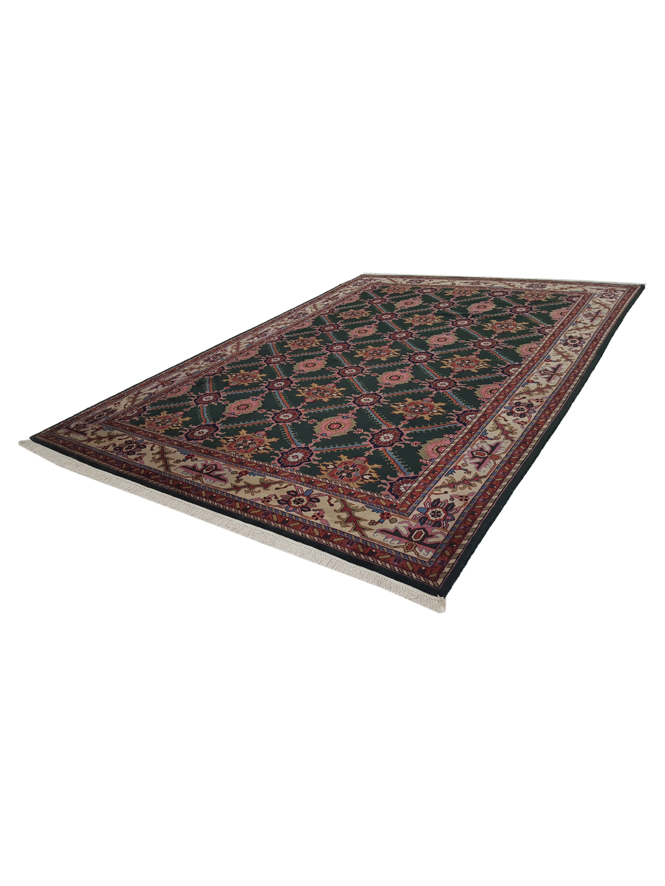 Turkestan Hand Knotted Green 9x13 - Image 6 of 6