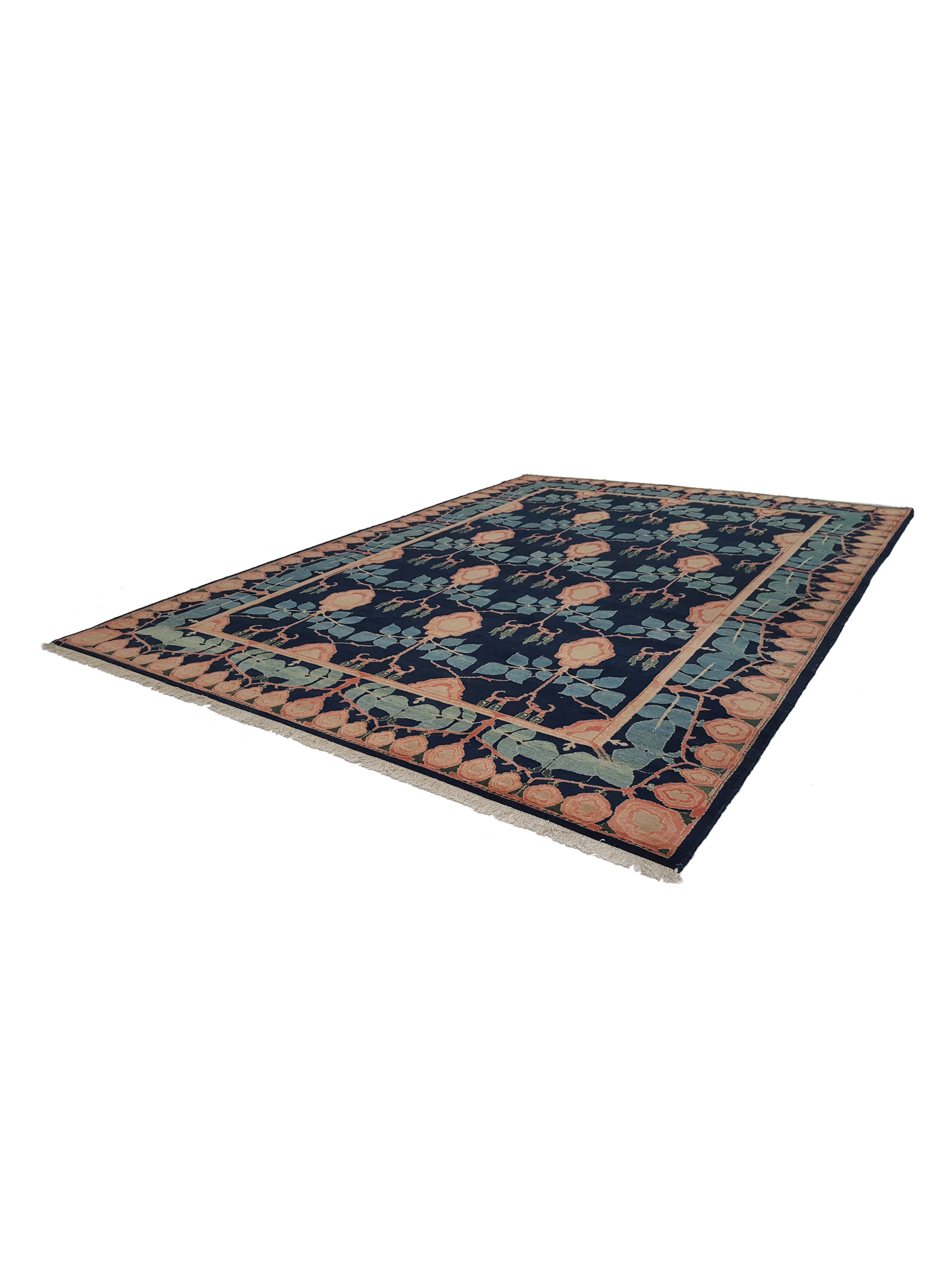 Turkish Knot Hand Knotted Blue 12x16 - Image 6 of 6