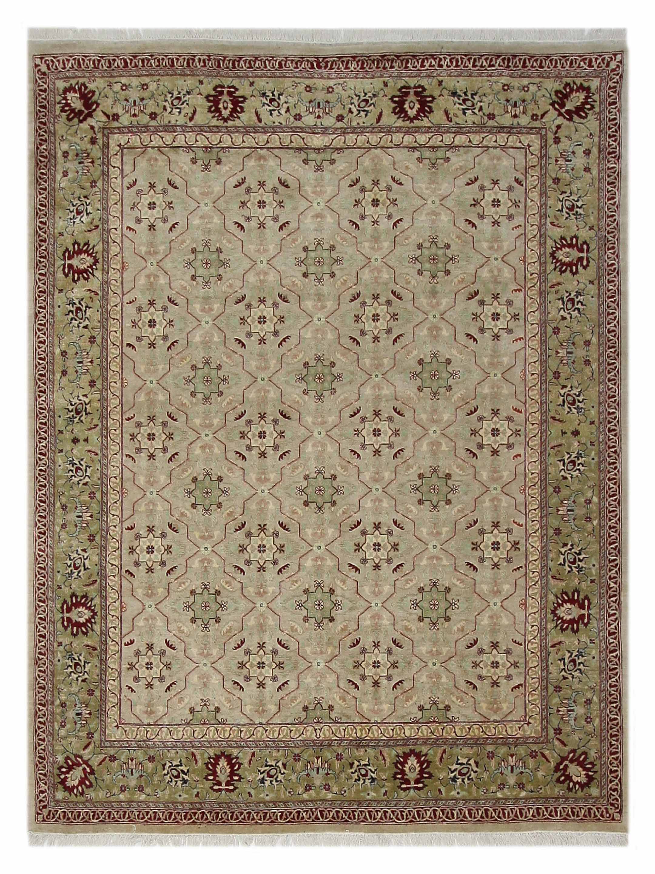 Ziegler Hand Knotted Green 8x10