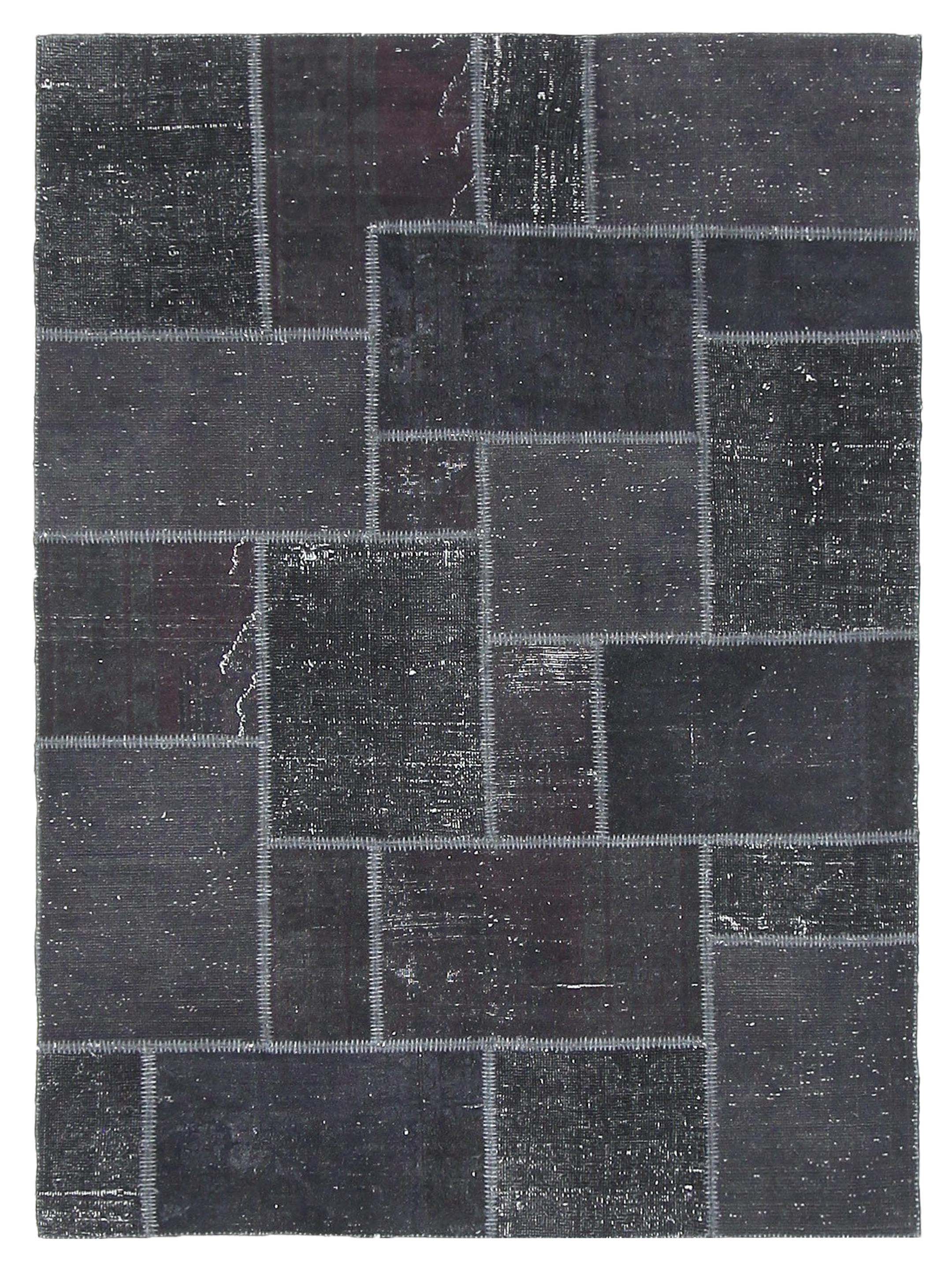 Patchwork Hand Knotted Brown 6x9