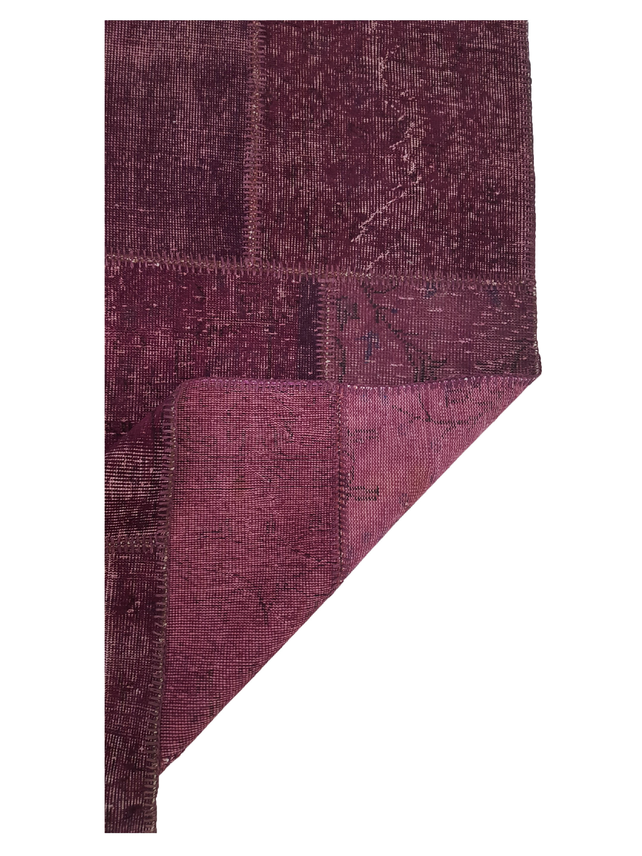 Patchwork Hand Knotted Chery 8x10 - Image 3 of 6