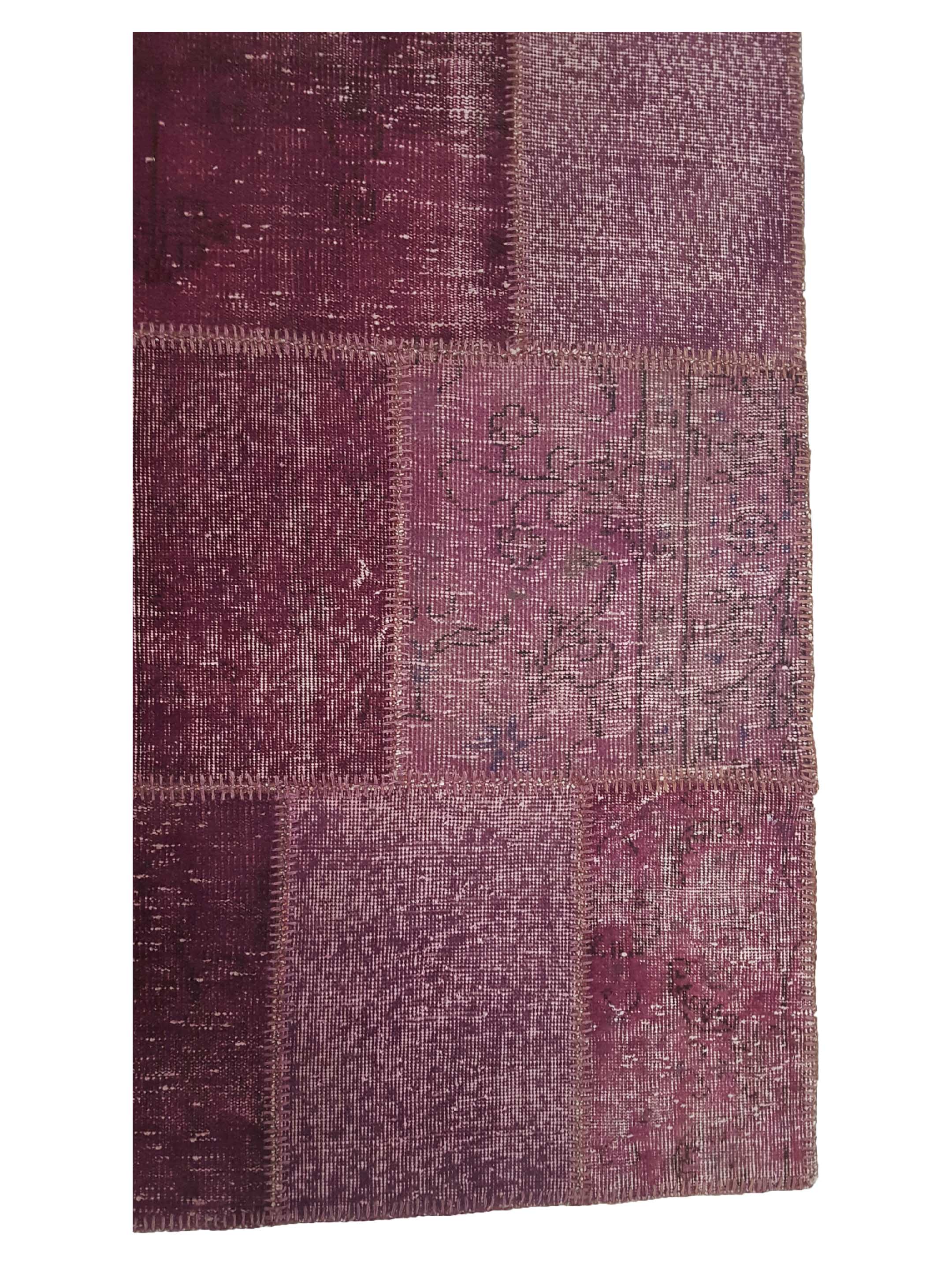 Patchwork Hand Knotted Chery 8x10 - Image 4 of 6