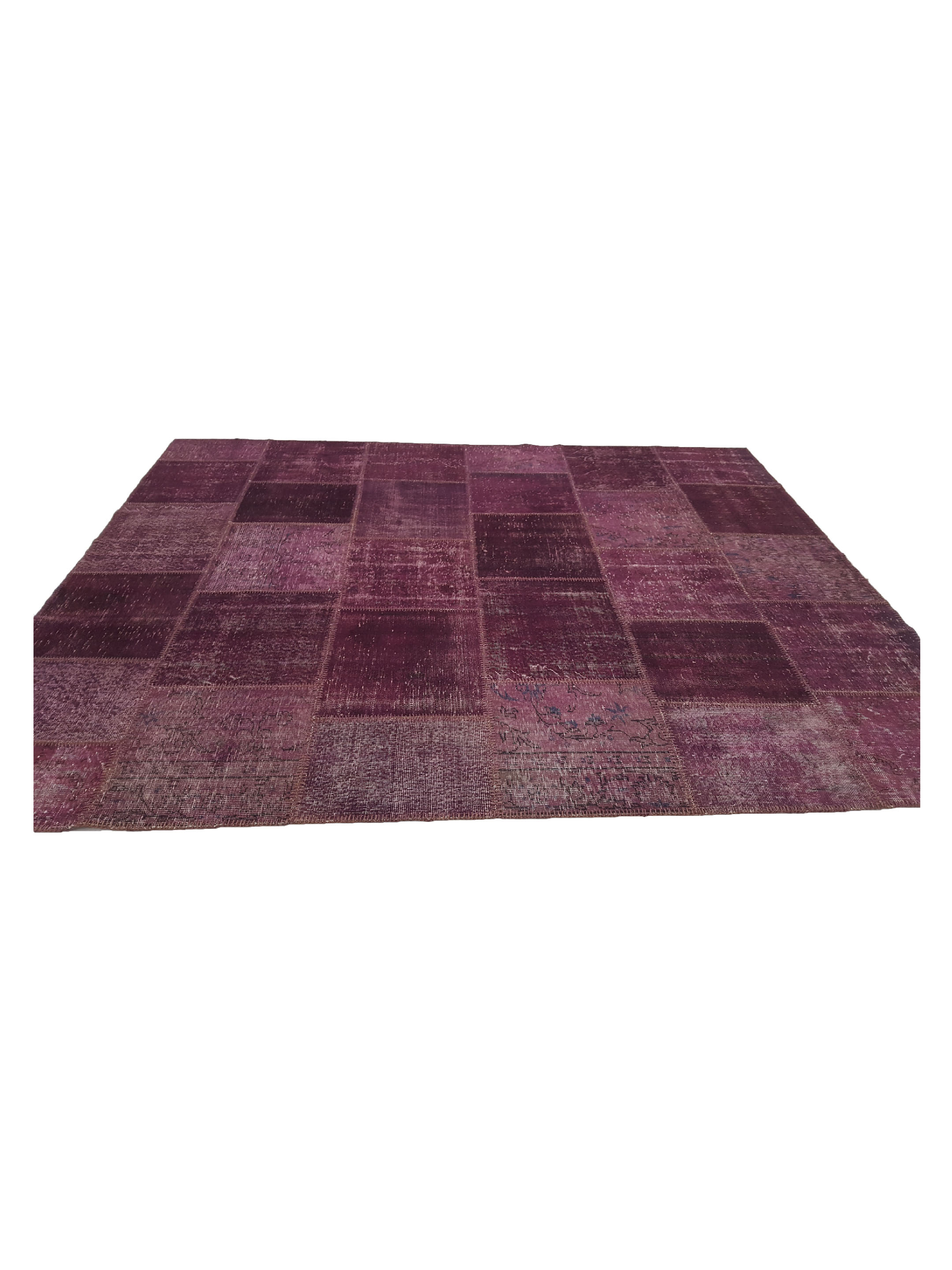 Patchwork Hand Knotted Chery 8x10 - Image 5 of 6