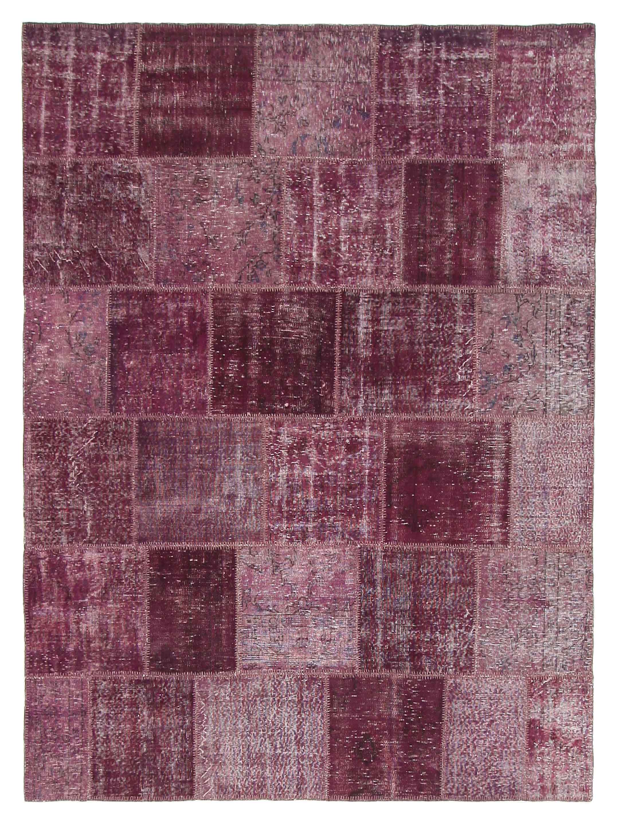 Patchwork Hand Knotted Chery 8x10