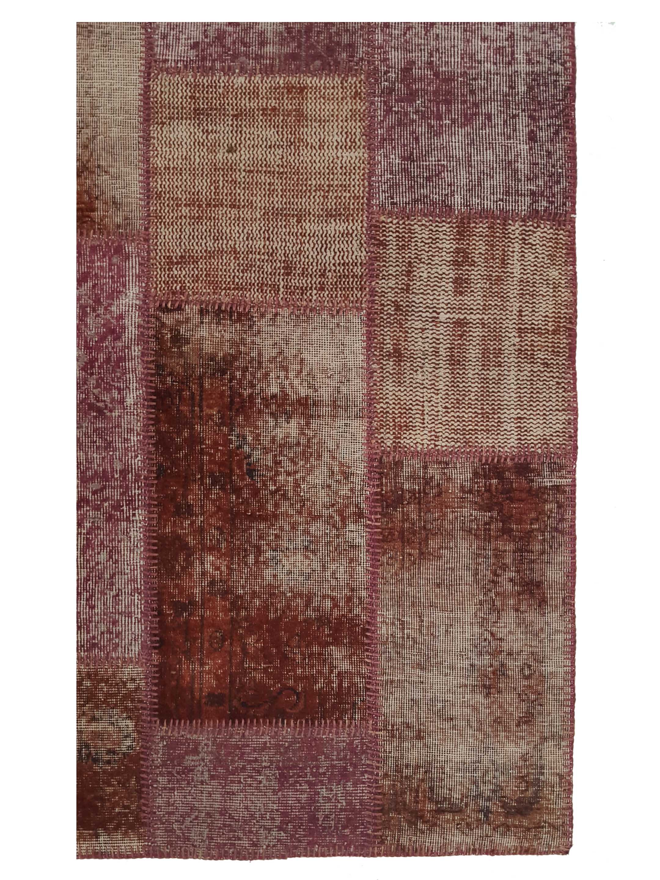 Patchwork Hand Knotted Purple 7x9 - Image 4 of 6