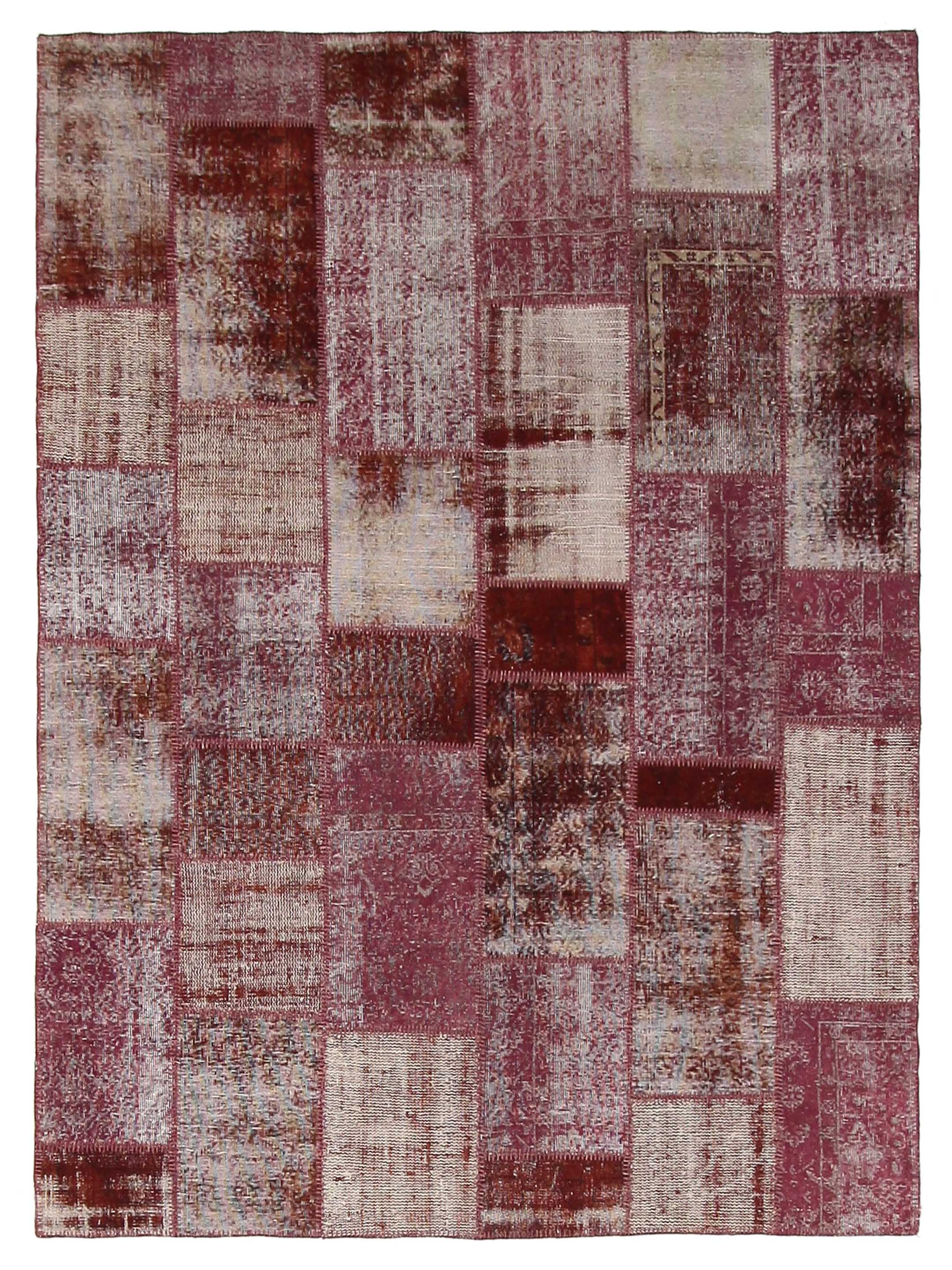 Patchwork Hand Knotted Purple 7x9
