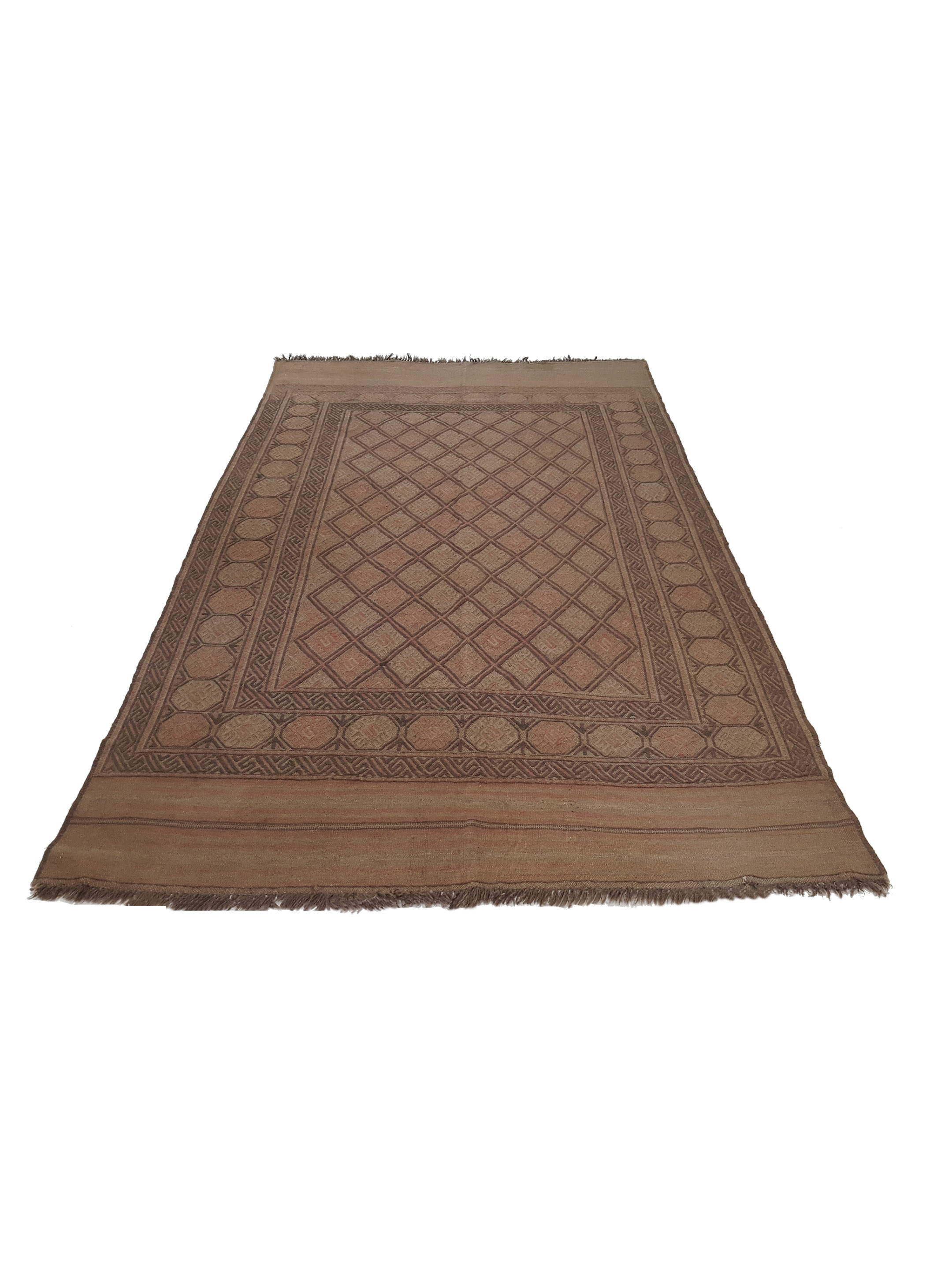 Uzbak Hand Knotted Brown 6x9 - Image 2 of 6