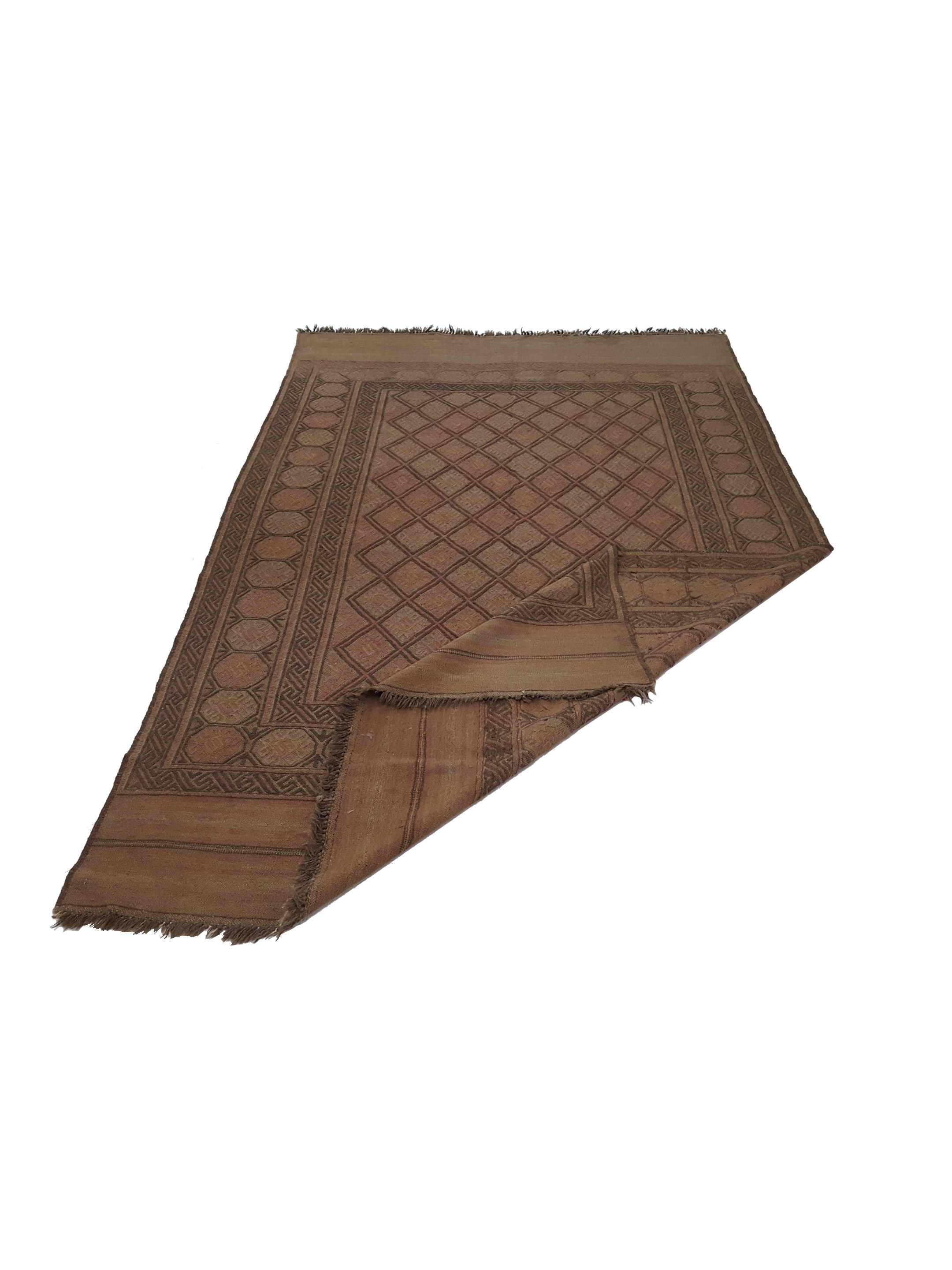 Uzbak Hand Knotted Brown 6x9 - Image 3 of 6