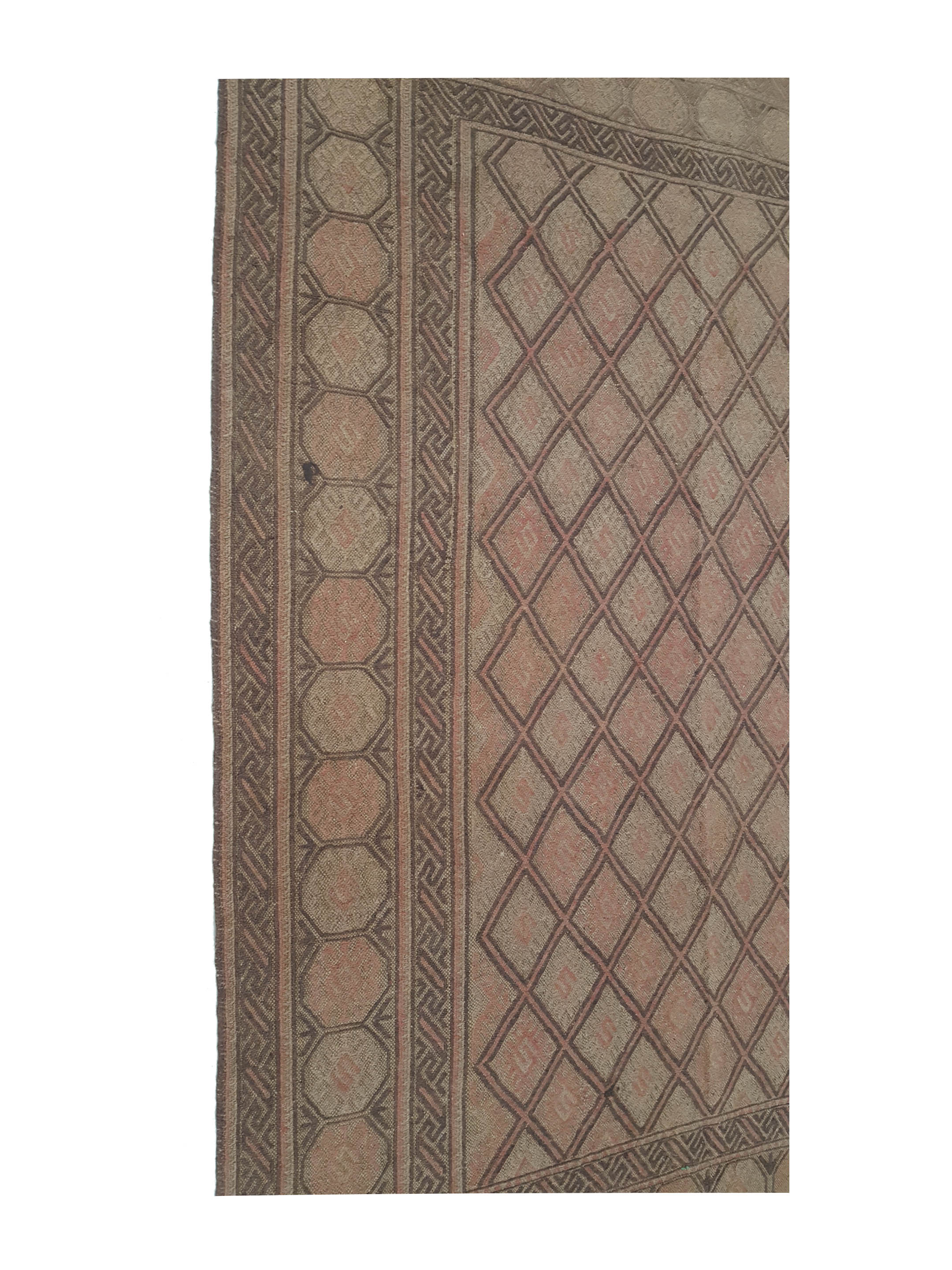 Uzbak Hand Knotted Brown 6x9 - Image 5 of 6