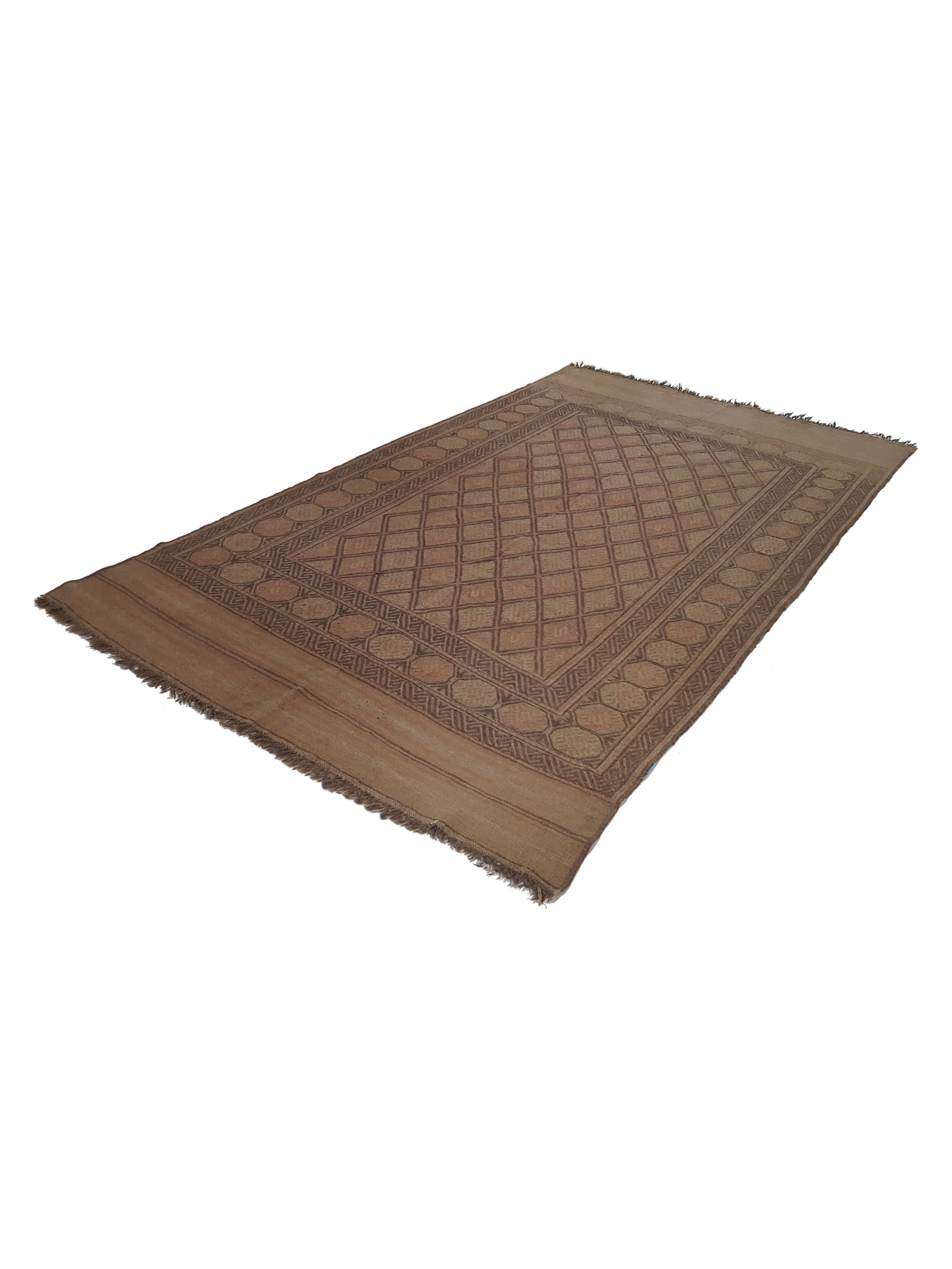 Uzbak Hand Knotted Brown 6x9 - Image 6 of 6