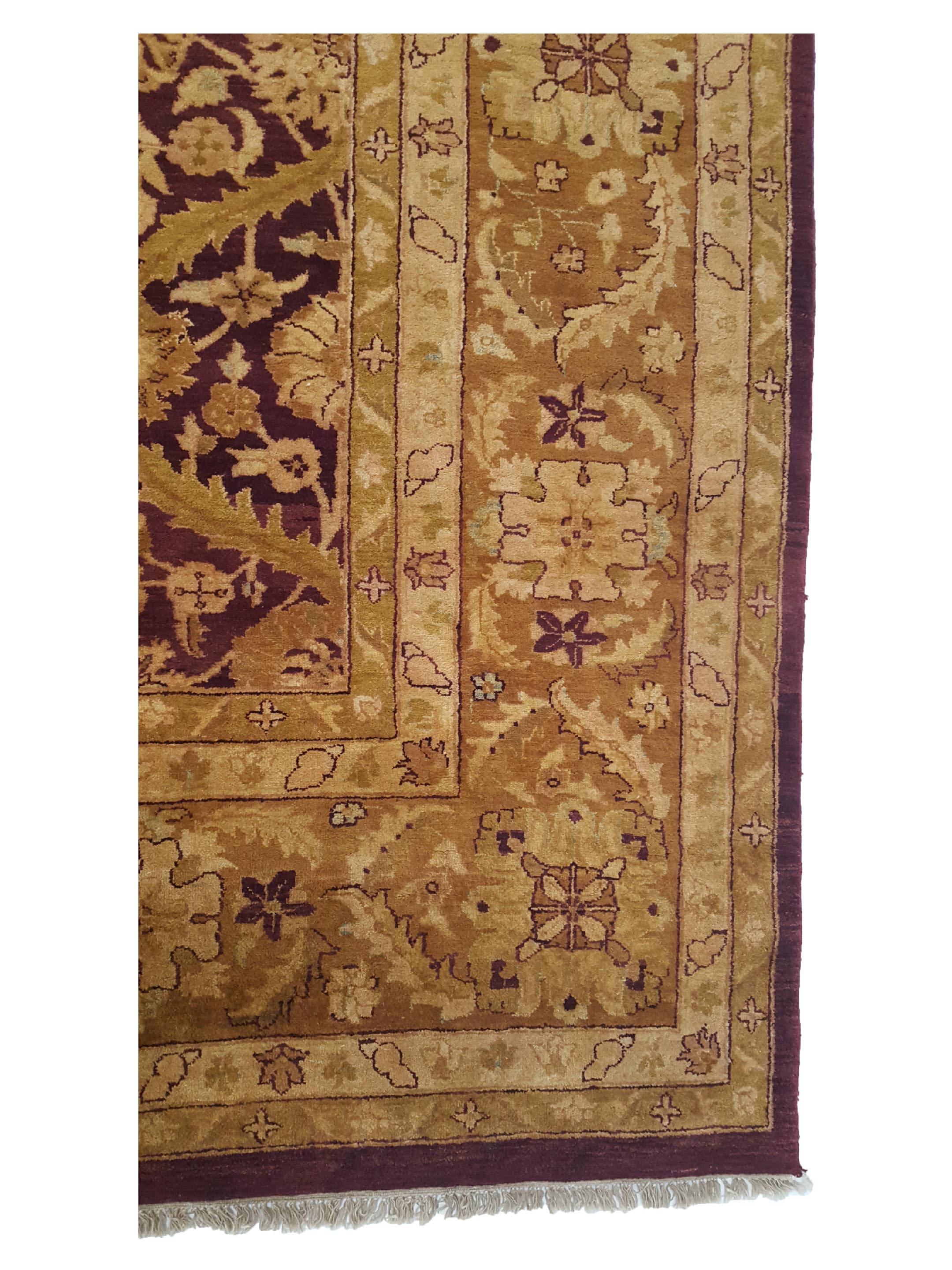 Estate Hand Knotted Egplant 14x20 - Image 5 of 8