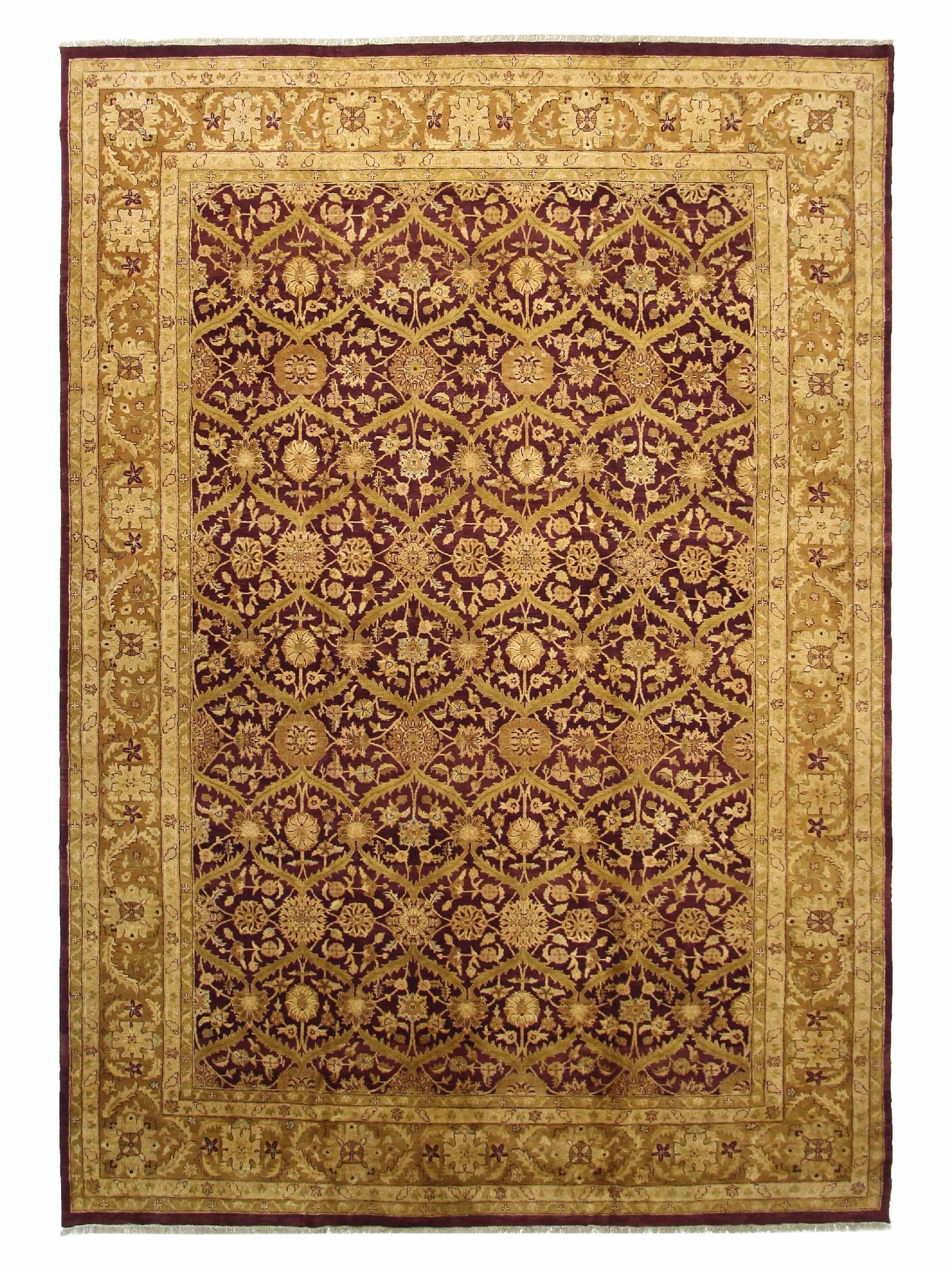 Estate Hand Knotted Egplant 14x20