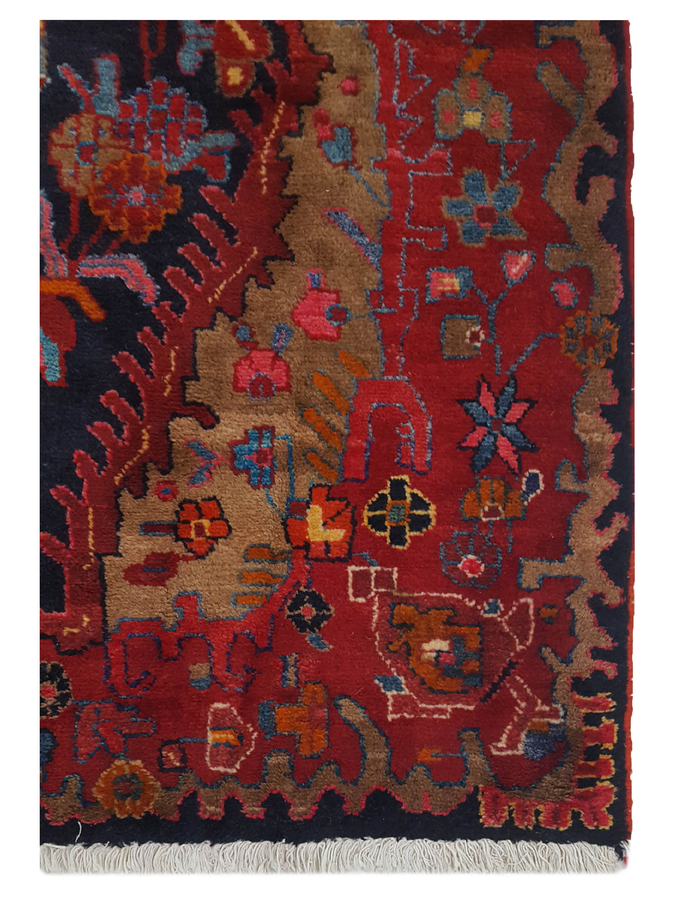 Hamadan Hand Knotted Red 5x8 - Image 4 of 6