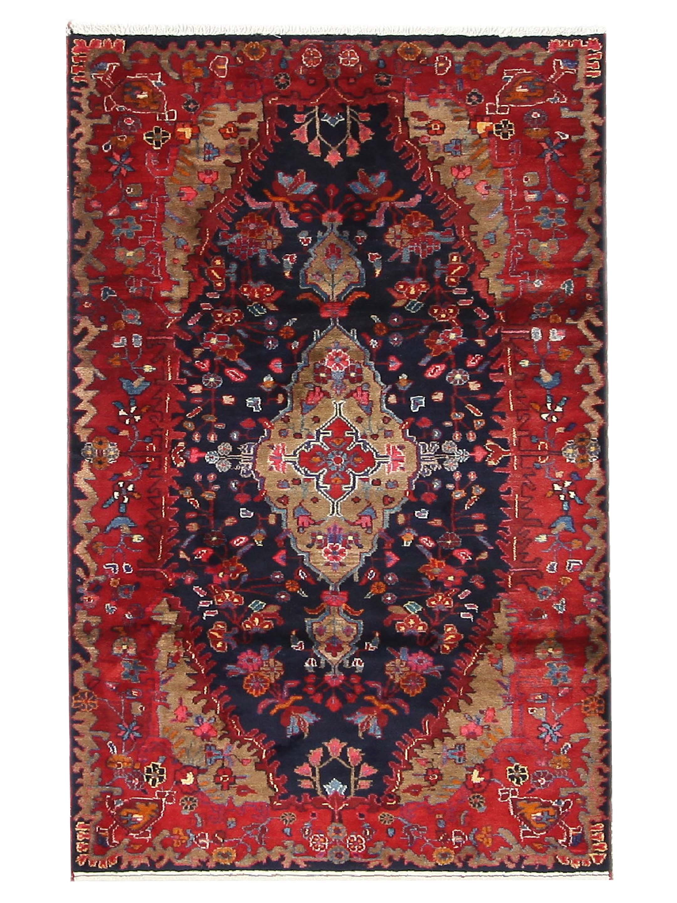 Hamadan Hand Knotted Red 5x8