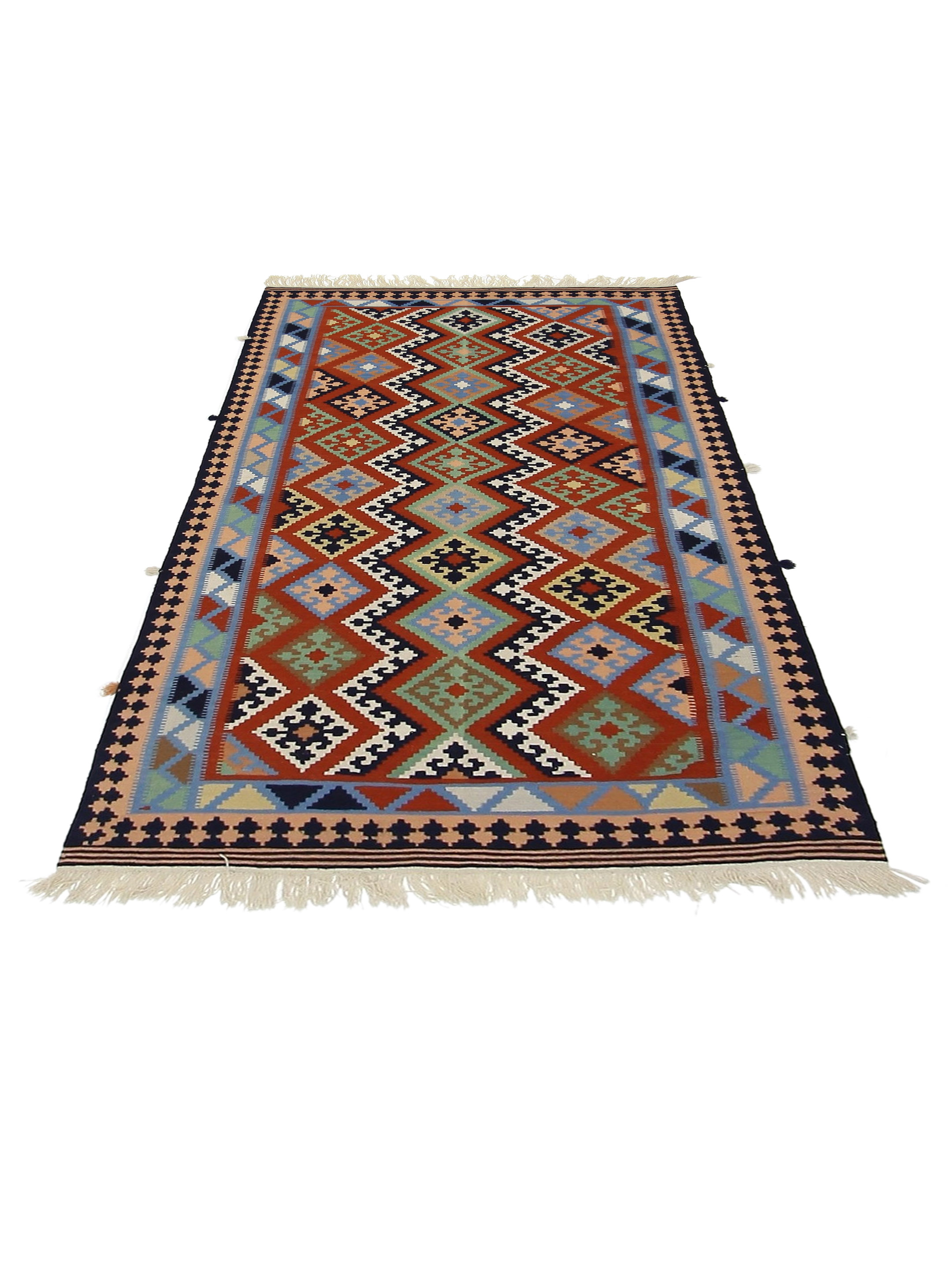 Kilim Hand Woven Navy 5x10 - Image 2 of 5