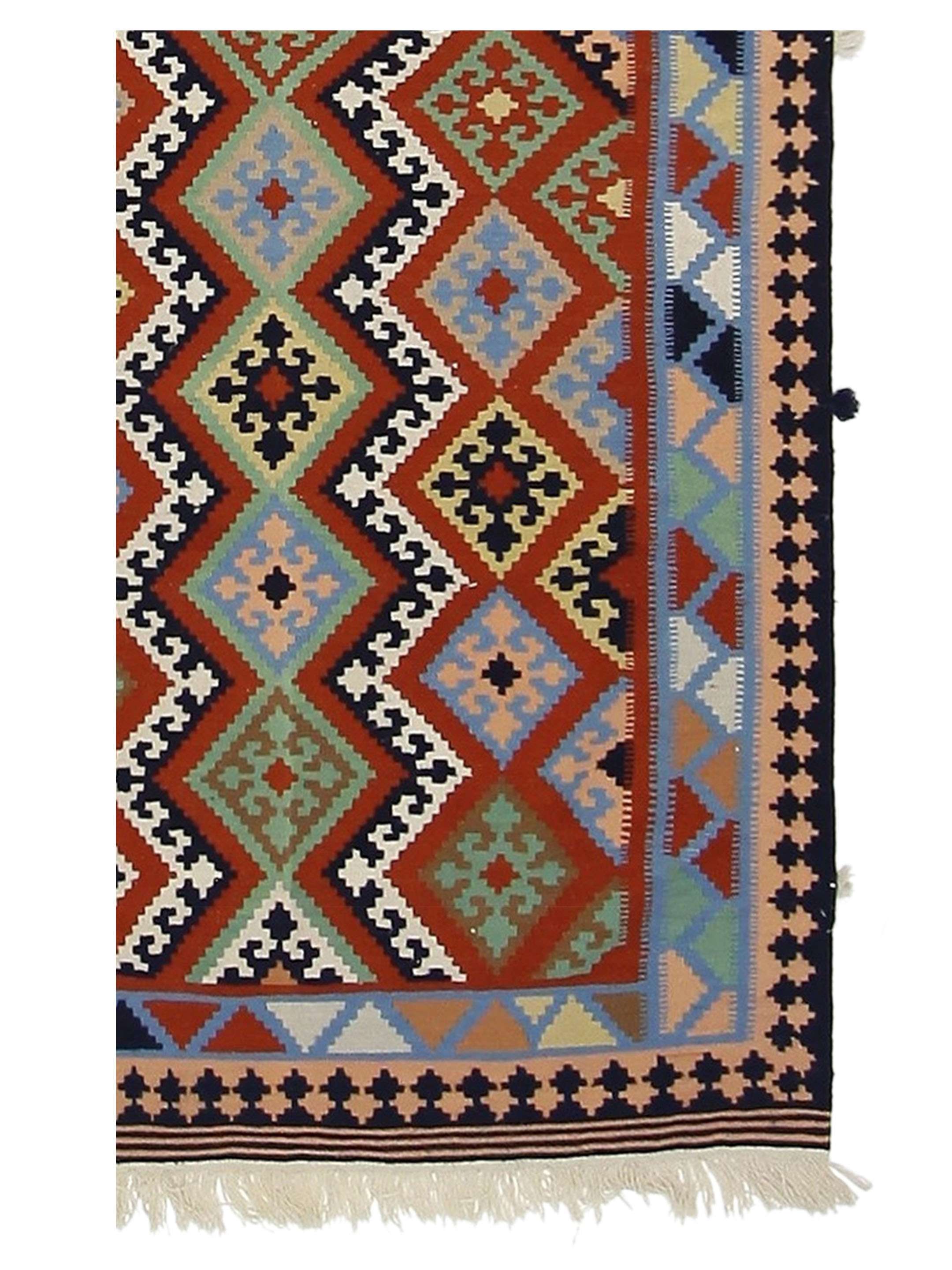 Kilim Hand Woven Navy 5x10 - Image 3 of 5