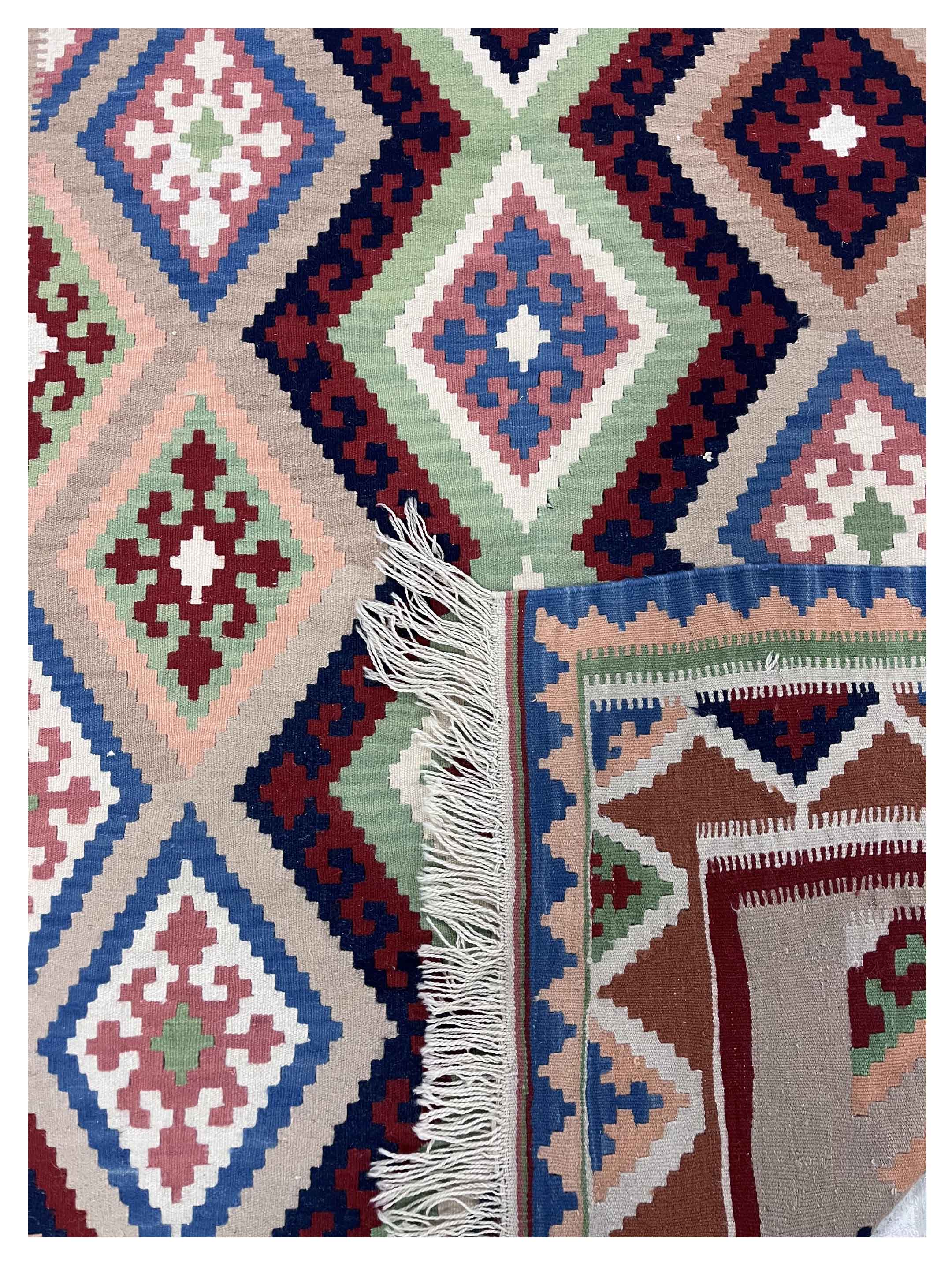 Kilim Hand Woven Blue 5x10 - Image 3 of 3