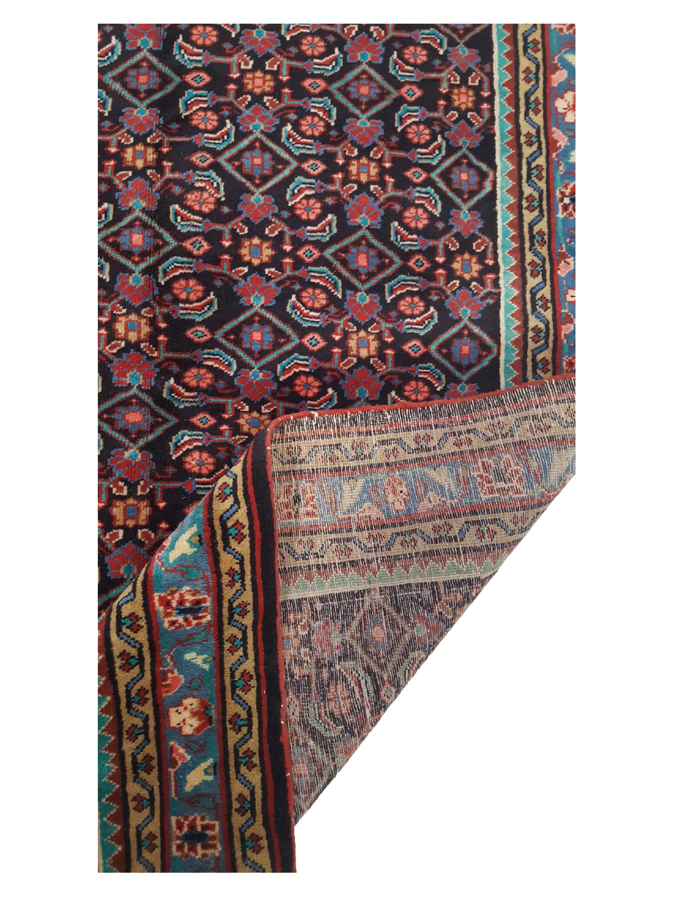 Mahal Hand Knotted Navy 6x11 - Image 3 of 6