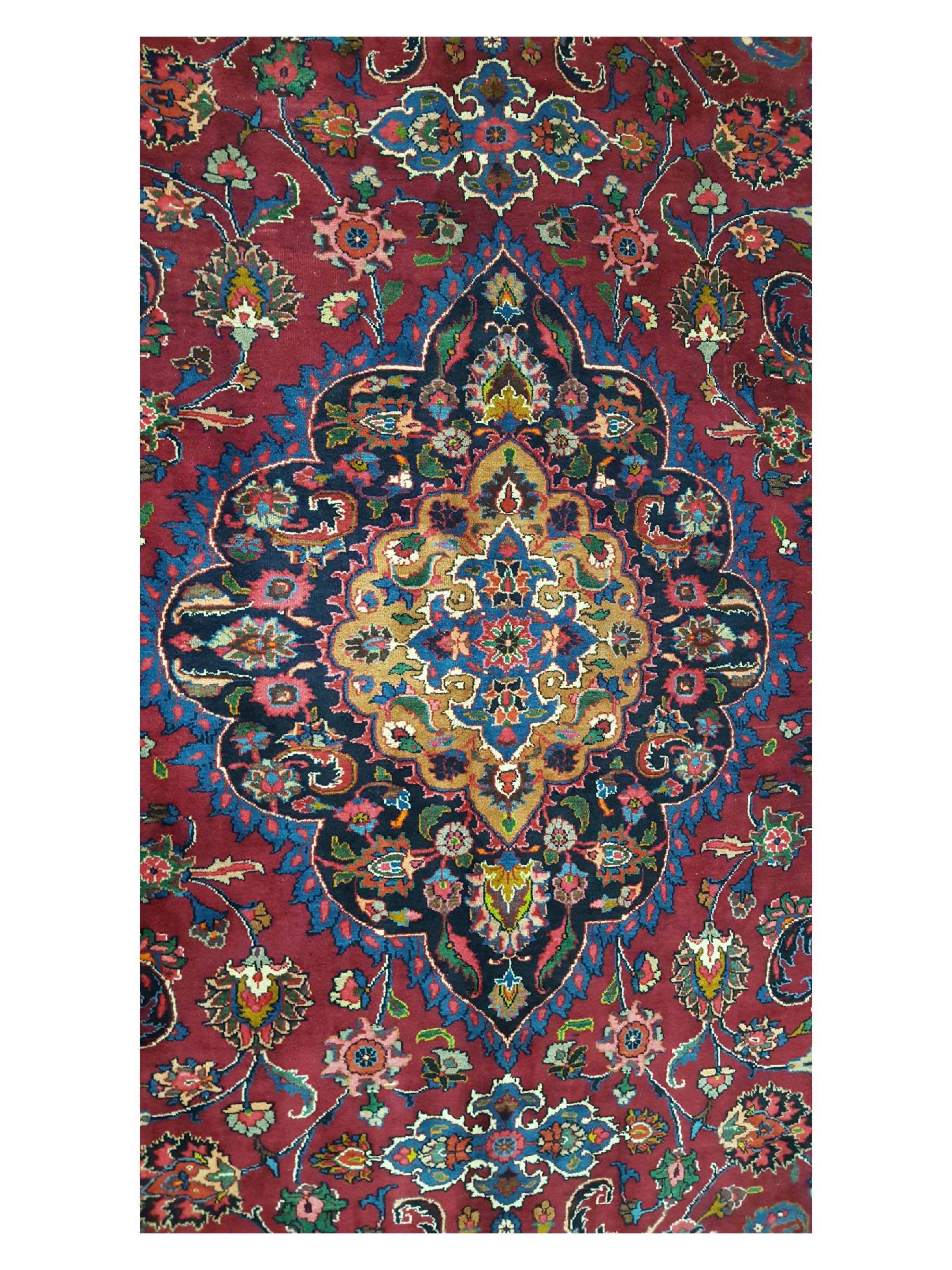 Mashad Semi Antique Burgundy 10x16 - Image 3 of 6
