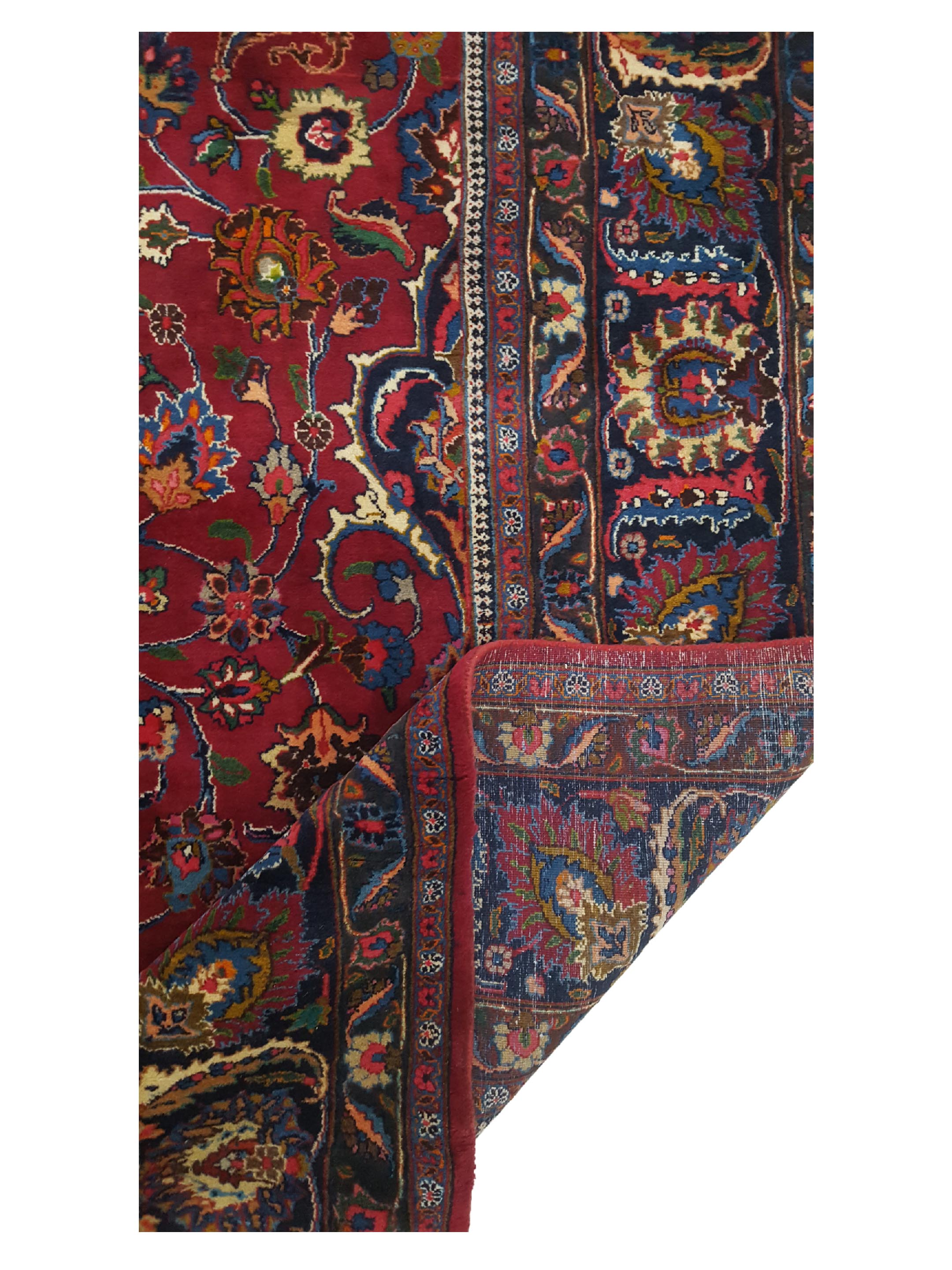 Mashad Semi Antique Burgundy 10x16 - Image 5 of 6