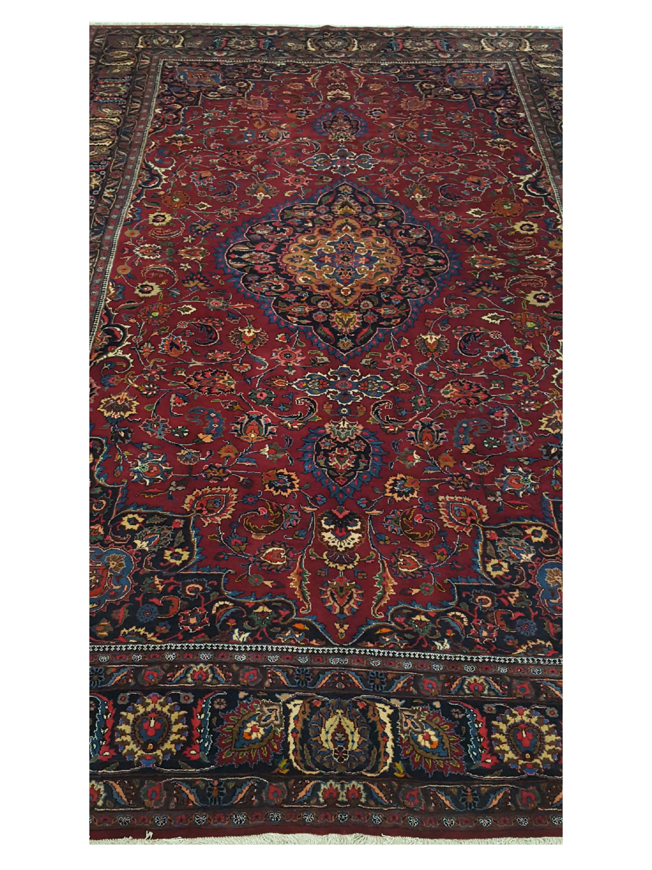 Mashad Semi Antique Burgundy 10x16 - Image 6 of 6
