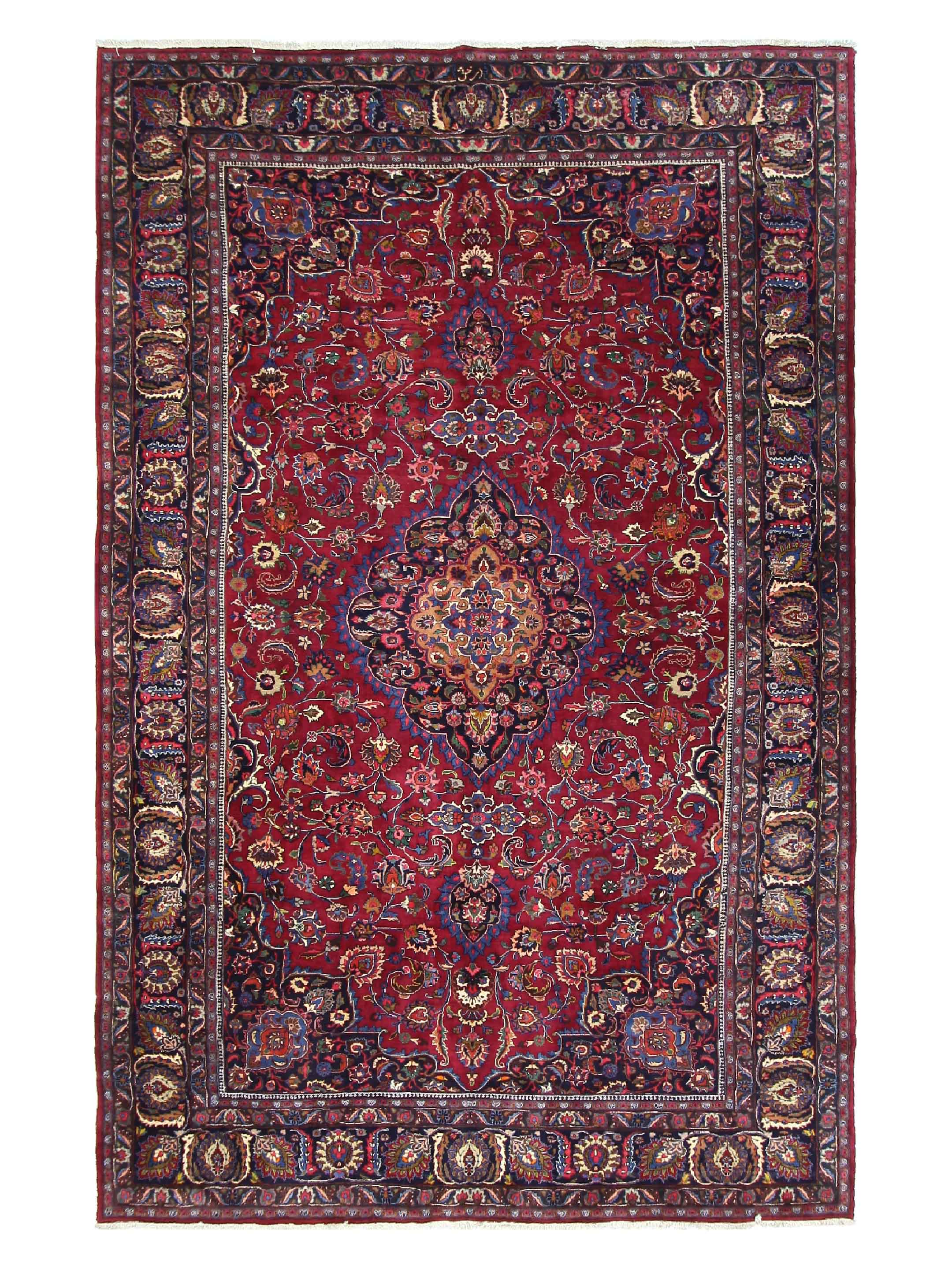 Mashad Semi Antique Burgundy 10x16