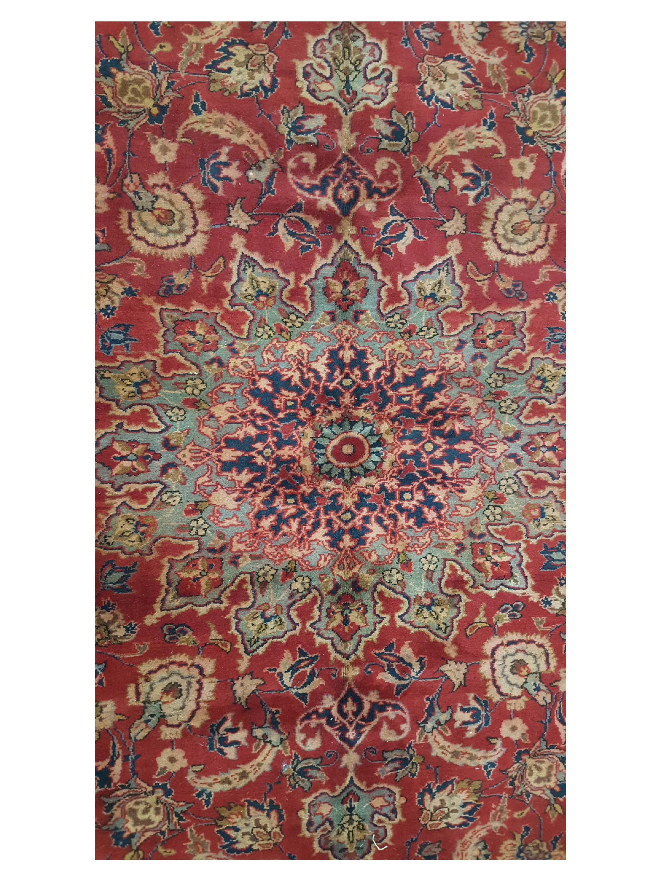 Najafabad Hand Knotted Red 9x12 - Image 5 of 6
