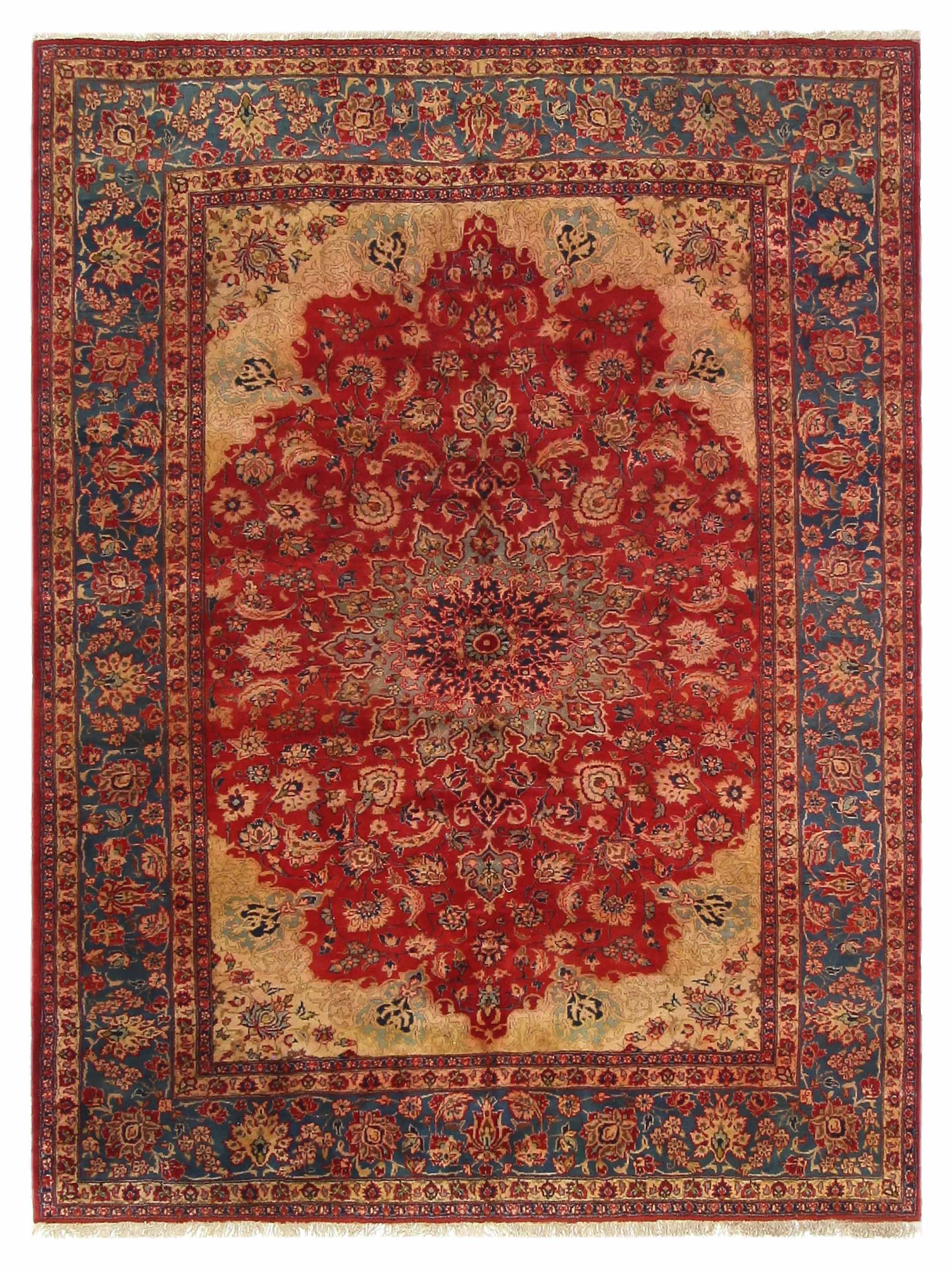 Najafabad Hand Knotted Red 9x12