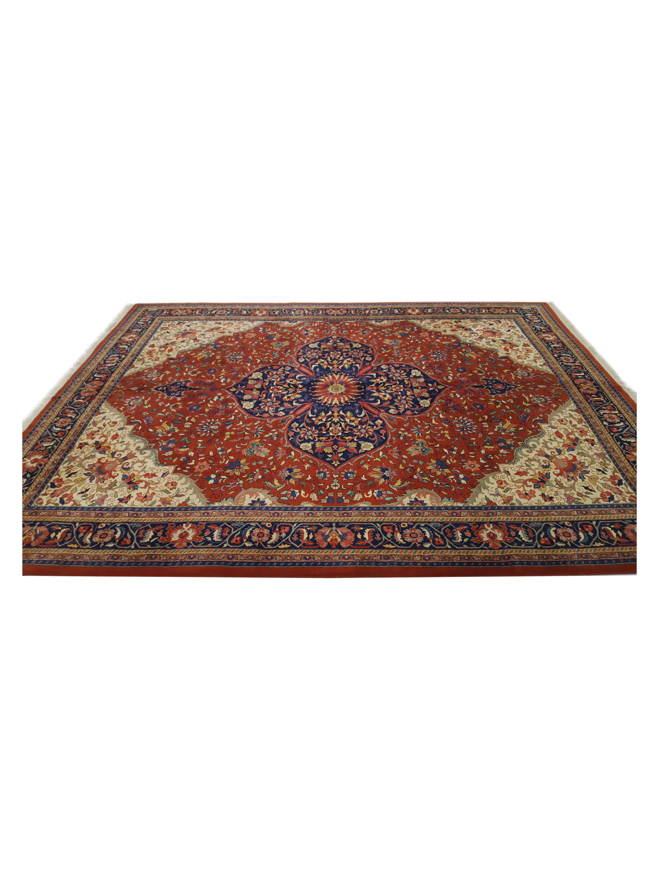 Sarouk Hand Knotted Red 10x13 - Image 7 of 7