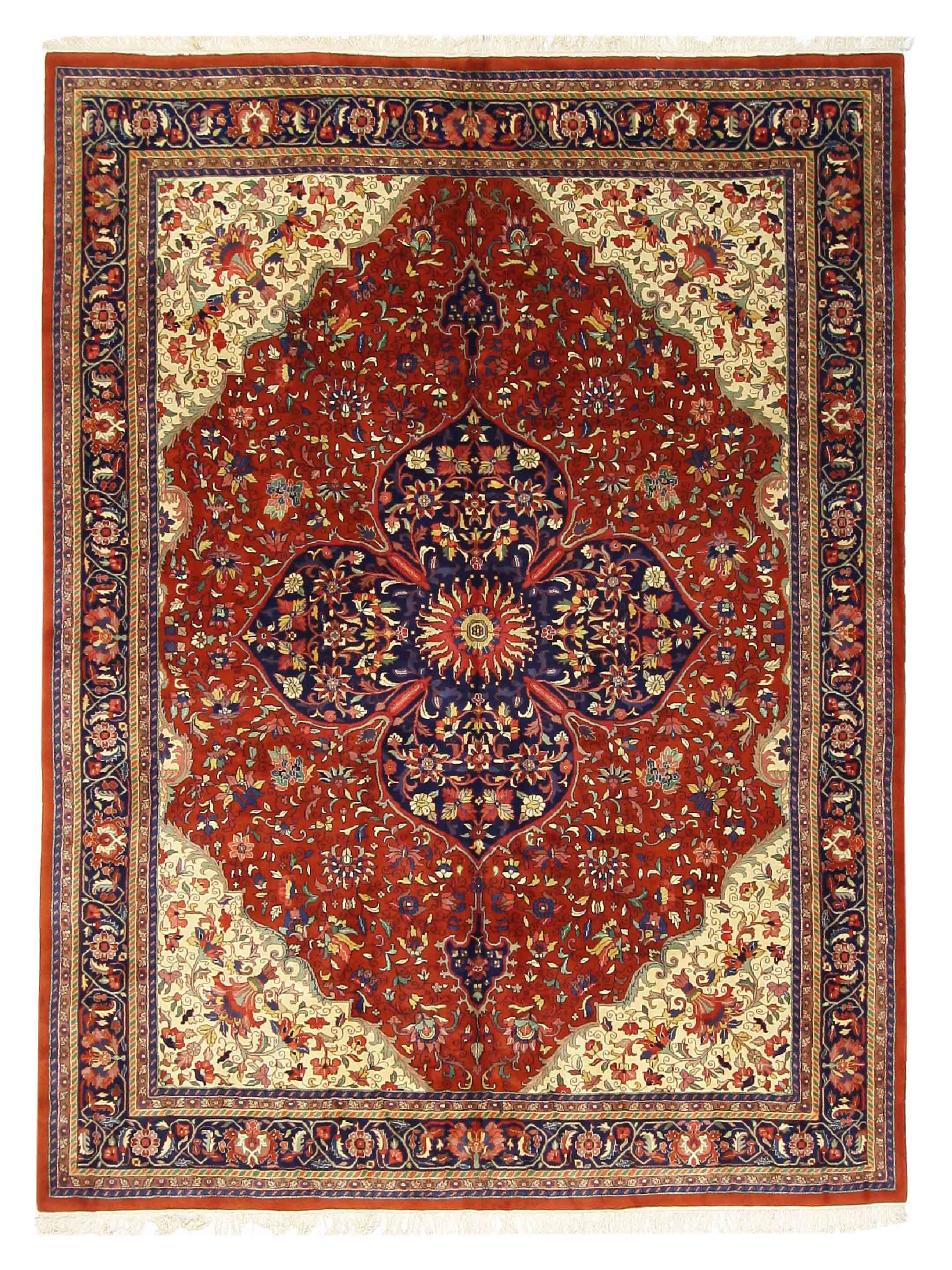 Sarouk Hand Knotted Red 10x13