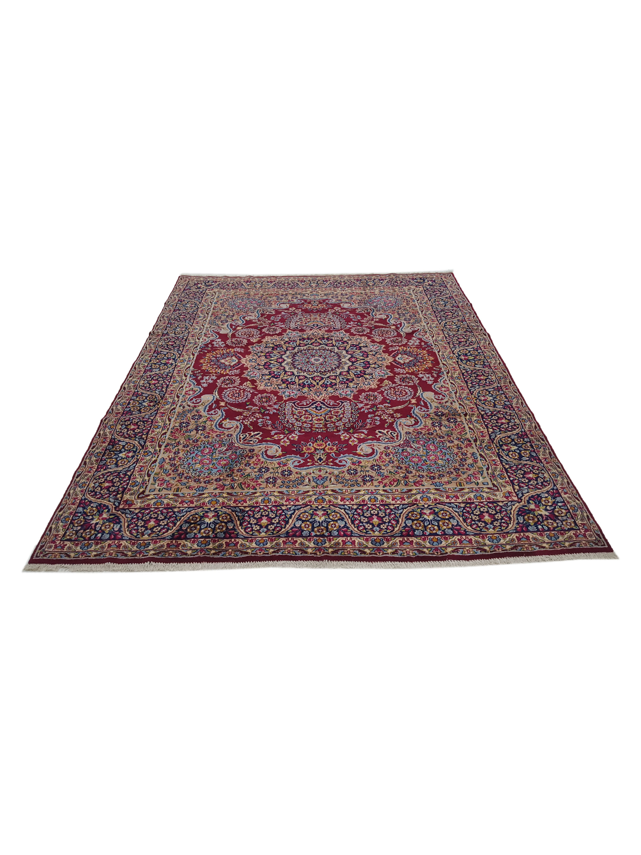Kerman Hand Knotted Burgundy 10x13 - Image 2 of 6