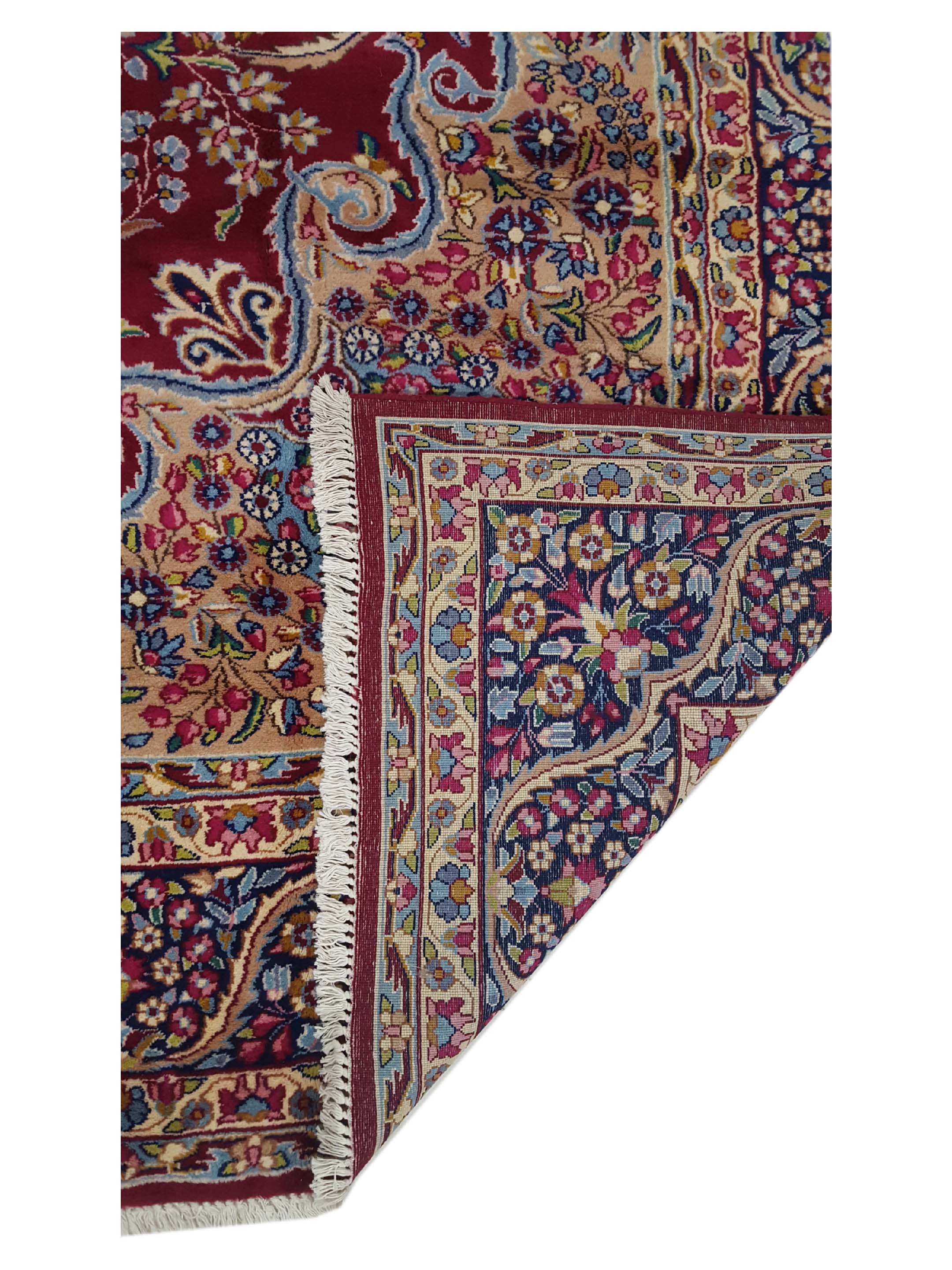 Kerman Hand Knotted Burgundy 10x13 - Image 3 of 6