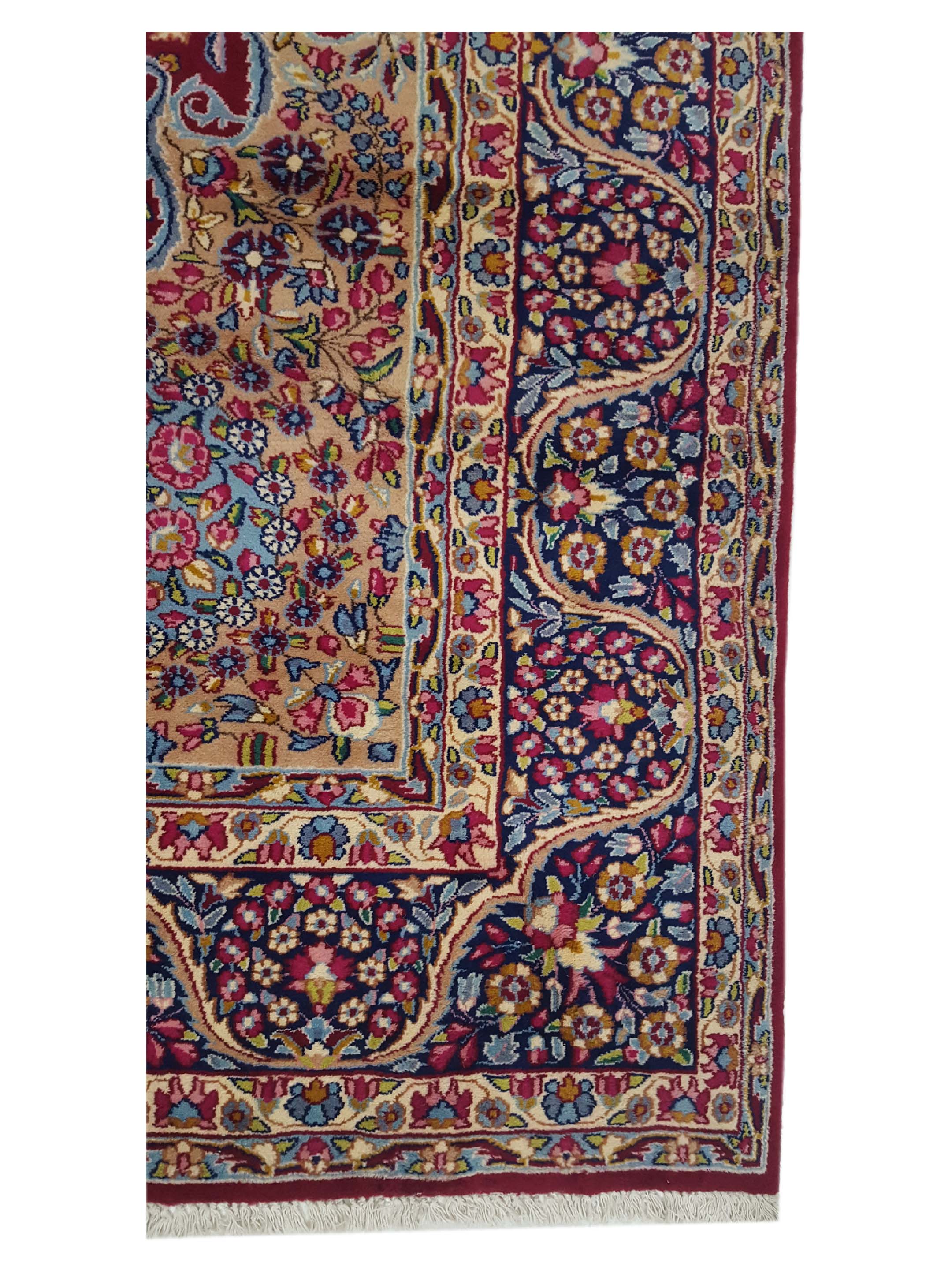 Kerman Hand Knotted Burgundy 10x13 - Image 4 of 6