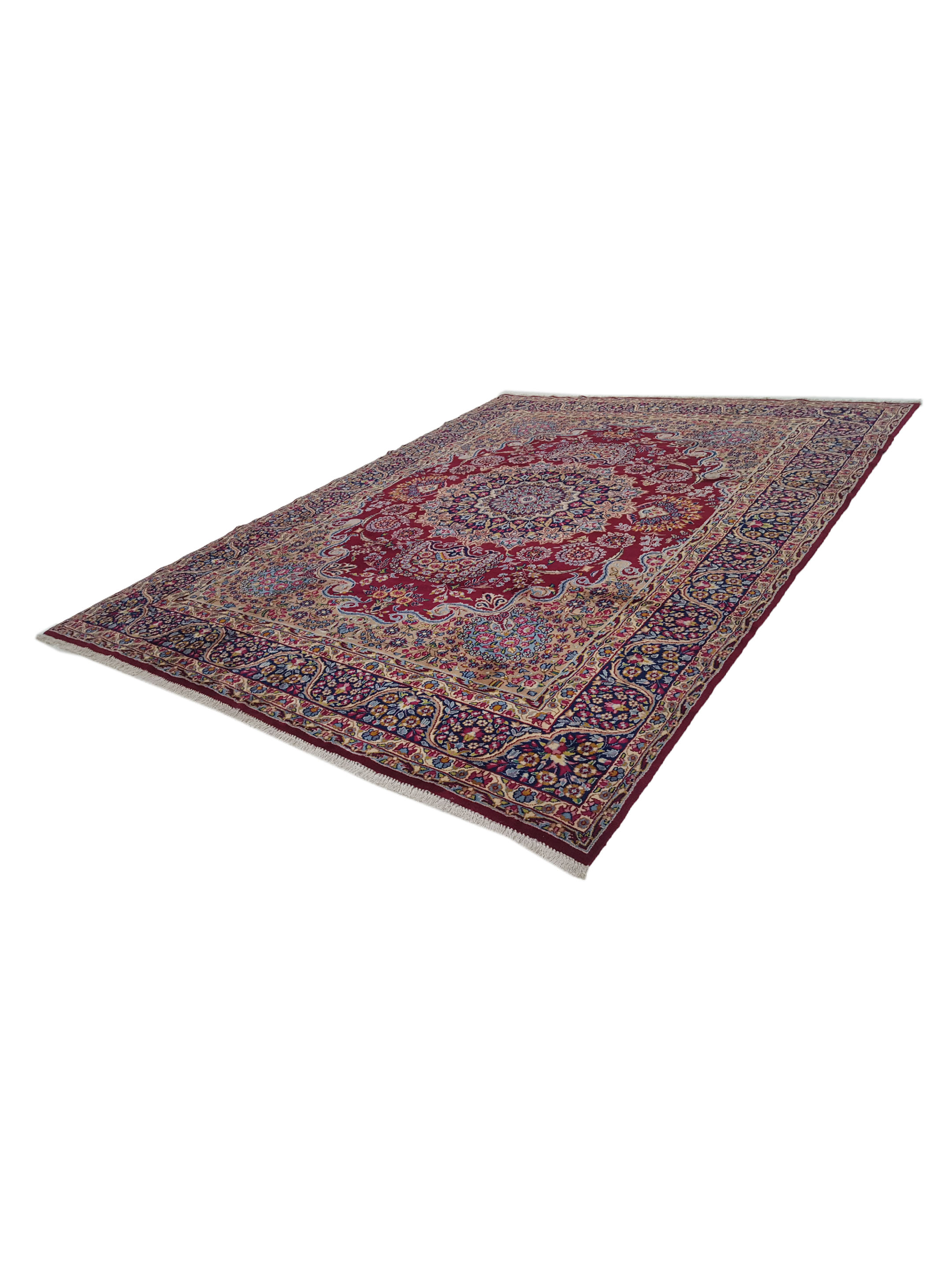 Kerman Hand Knotted Burgundy 10x13 - Image 6 of 6