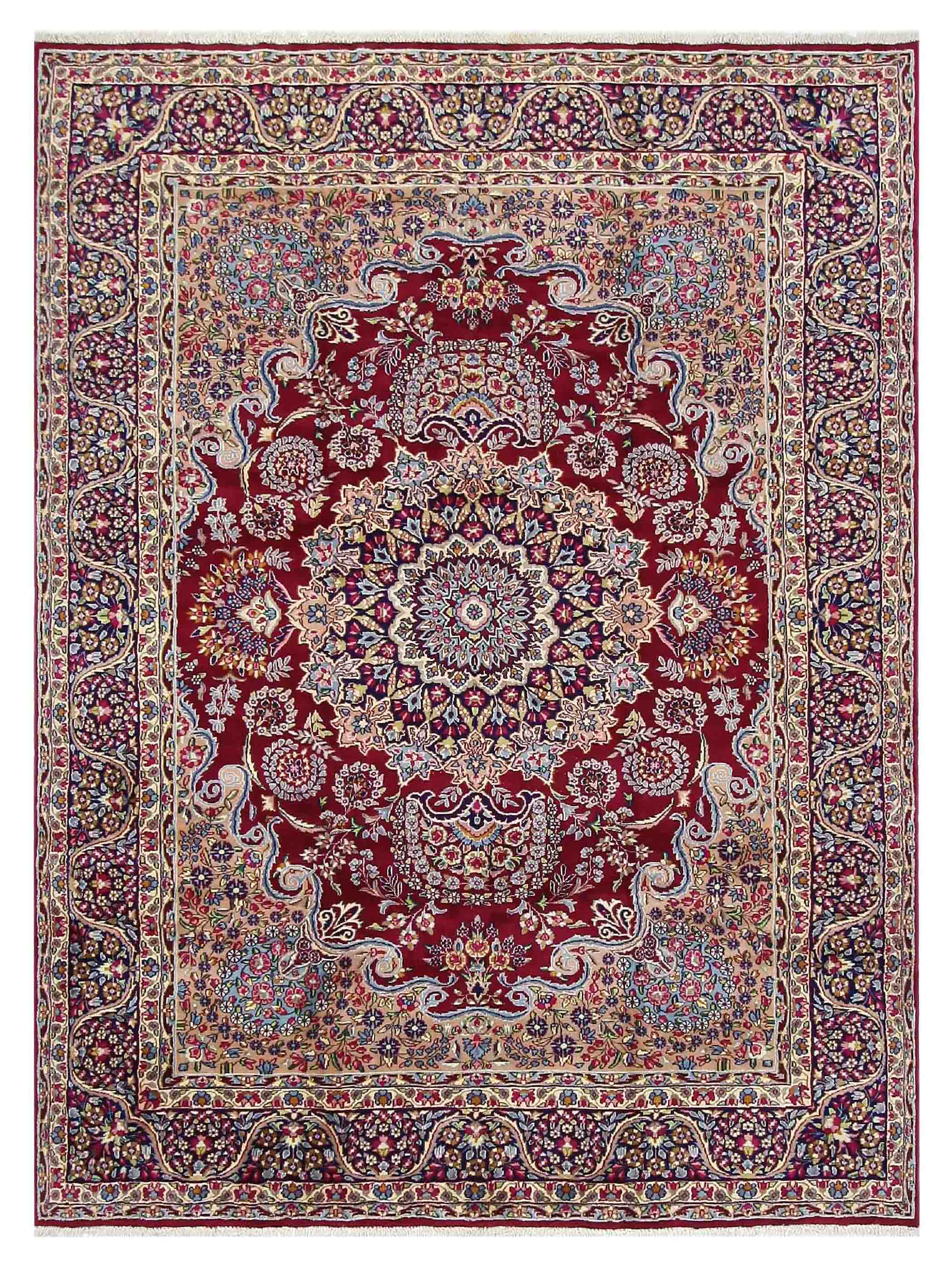 Kerman Hand Knotted Burgundy 10x13