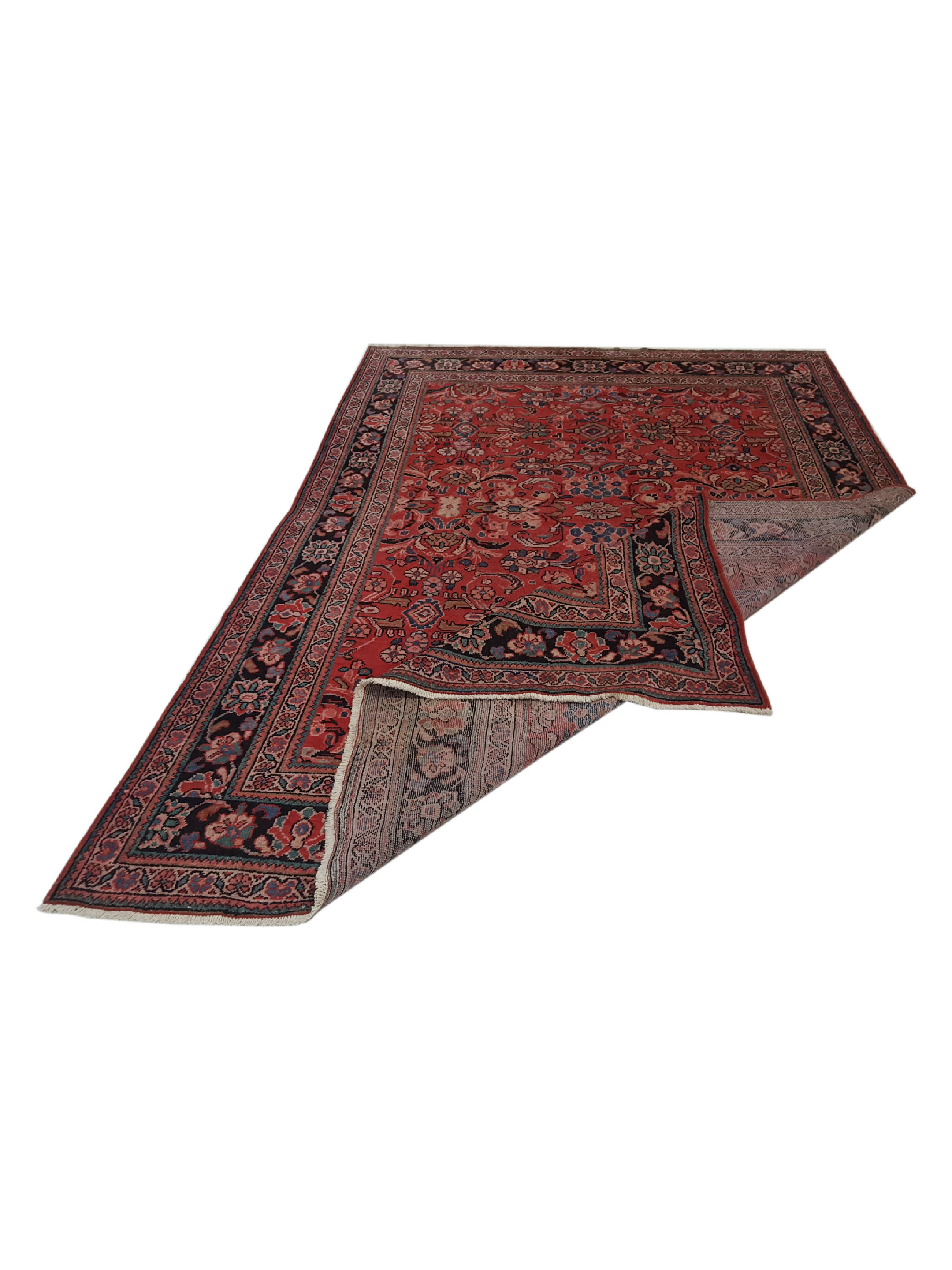 Mahal Hand Knotted Red 7x11 - Image 3 of 6