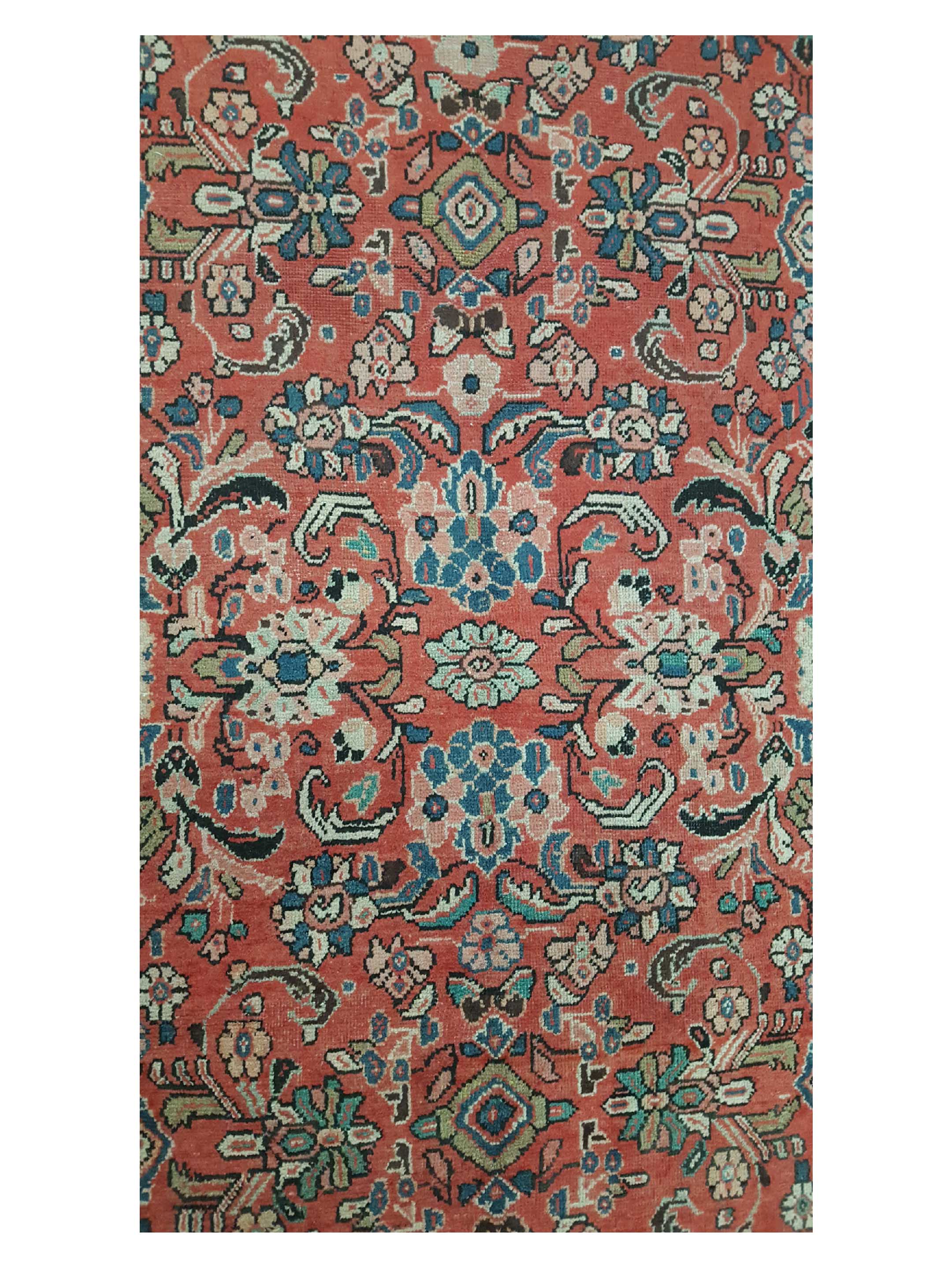 Mahal Hand Knotted Red 7x11 - Image 5 of 6