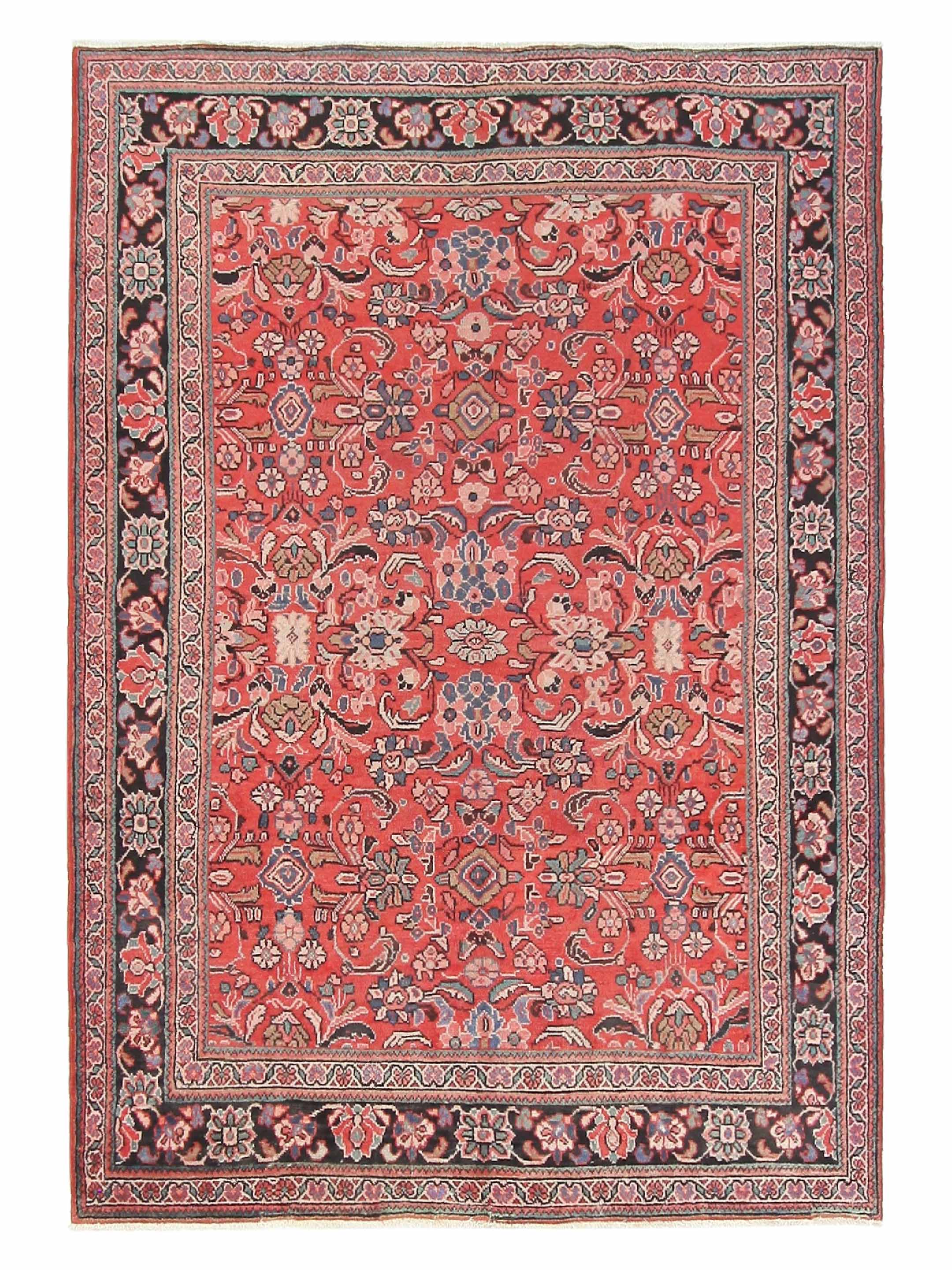 Mahal Hand Knotted Red 7x11