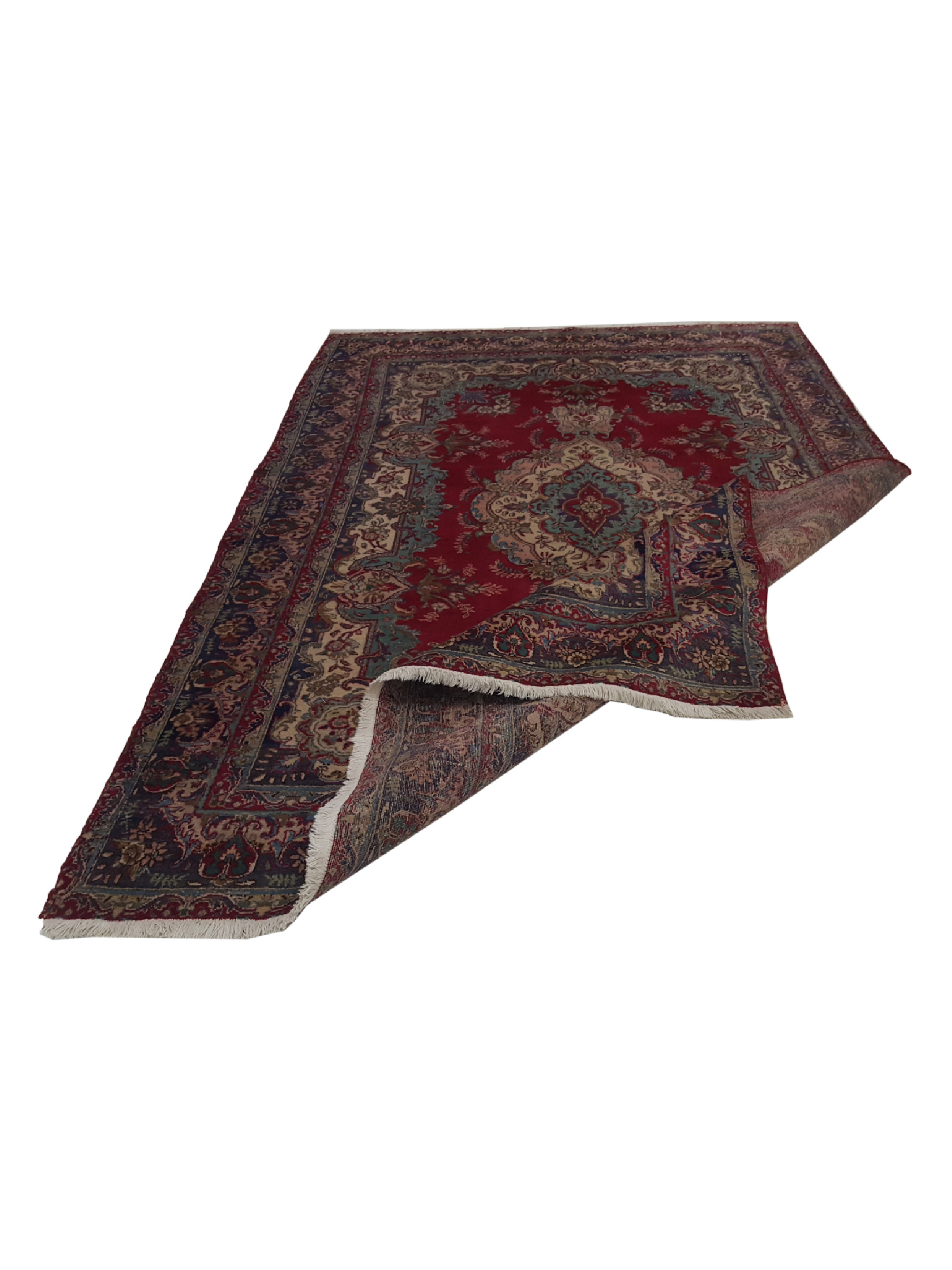 Tabriz Hand Knotted Red 7x10 - Image 3 of 6