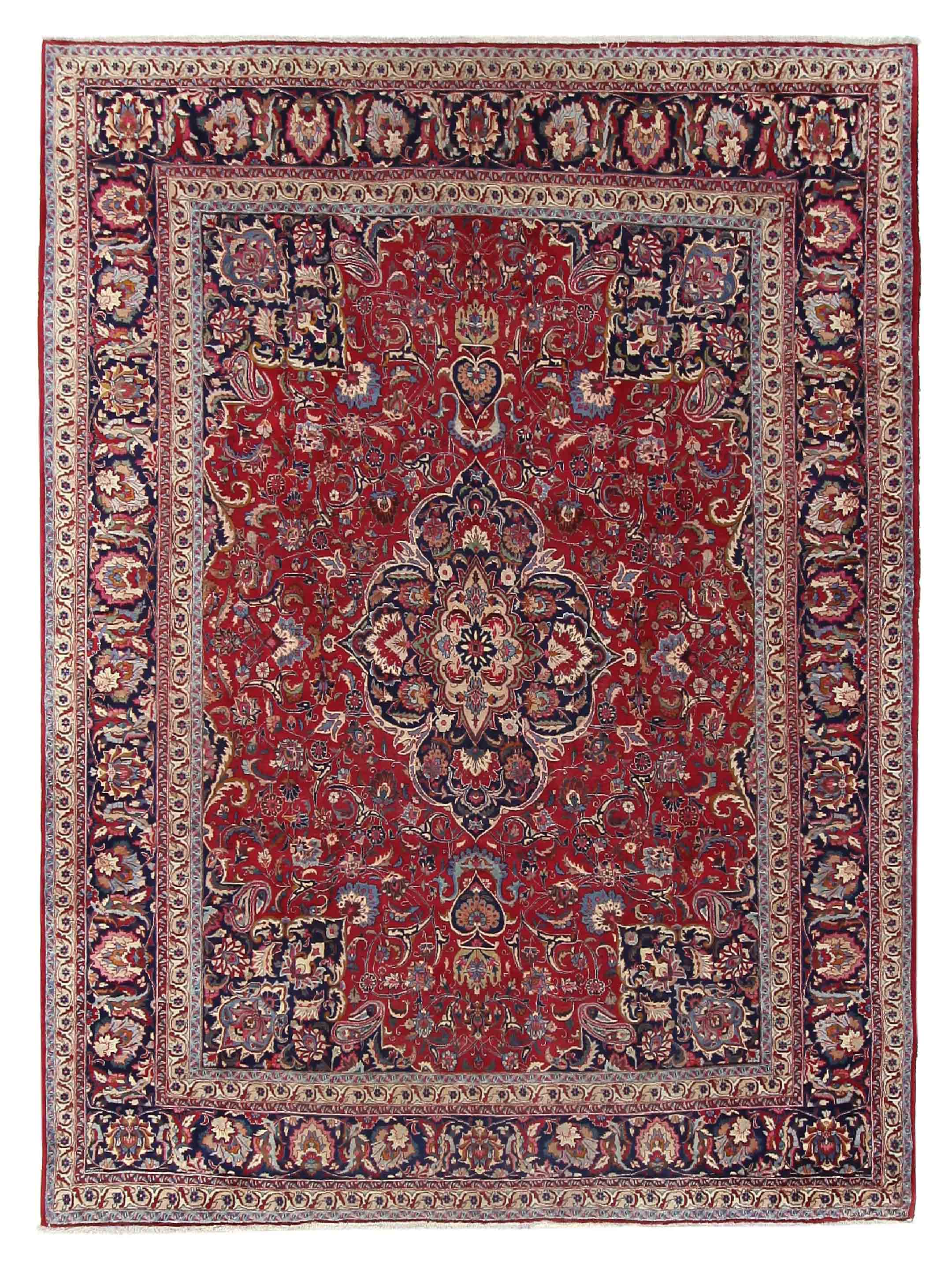Mashad Semi Antique Red 9x12