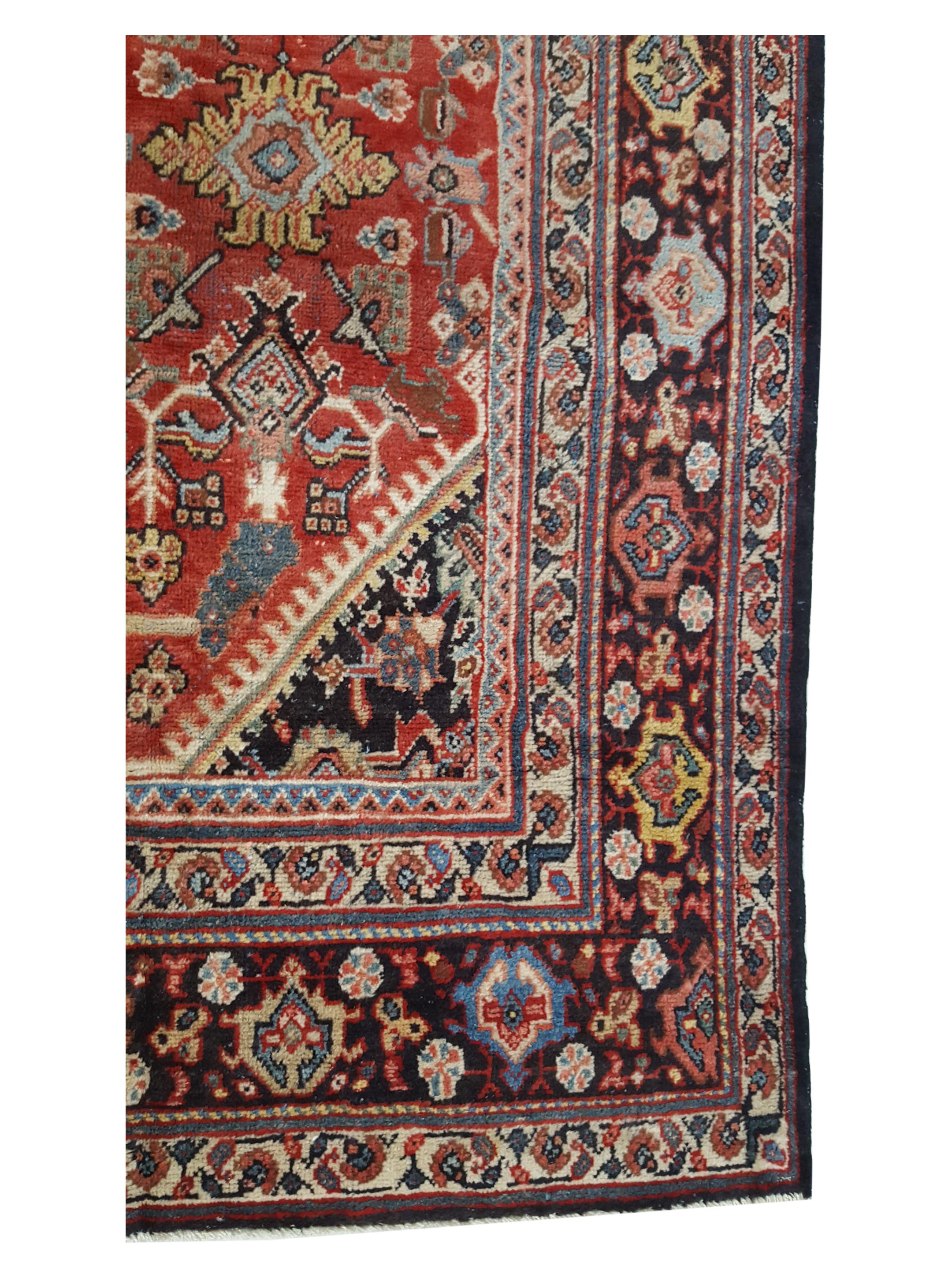 Mahal Hand Knotted Black 9x12 - Image 4 of 7