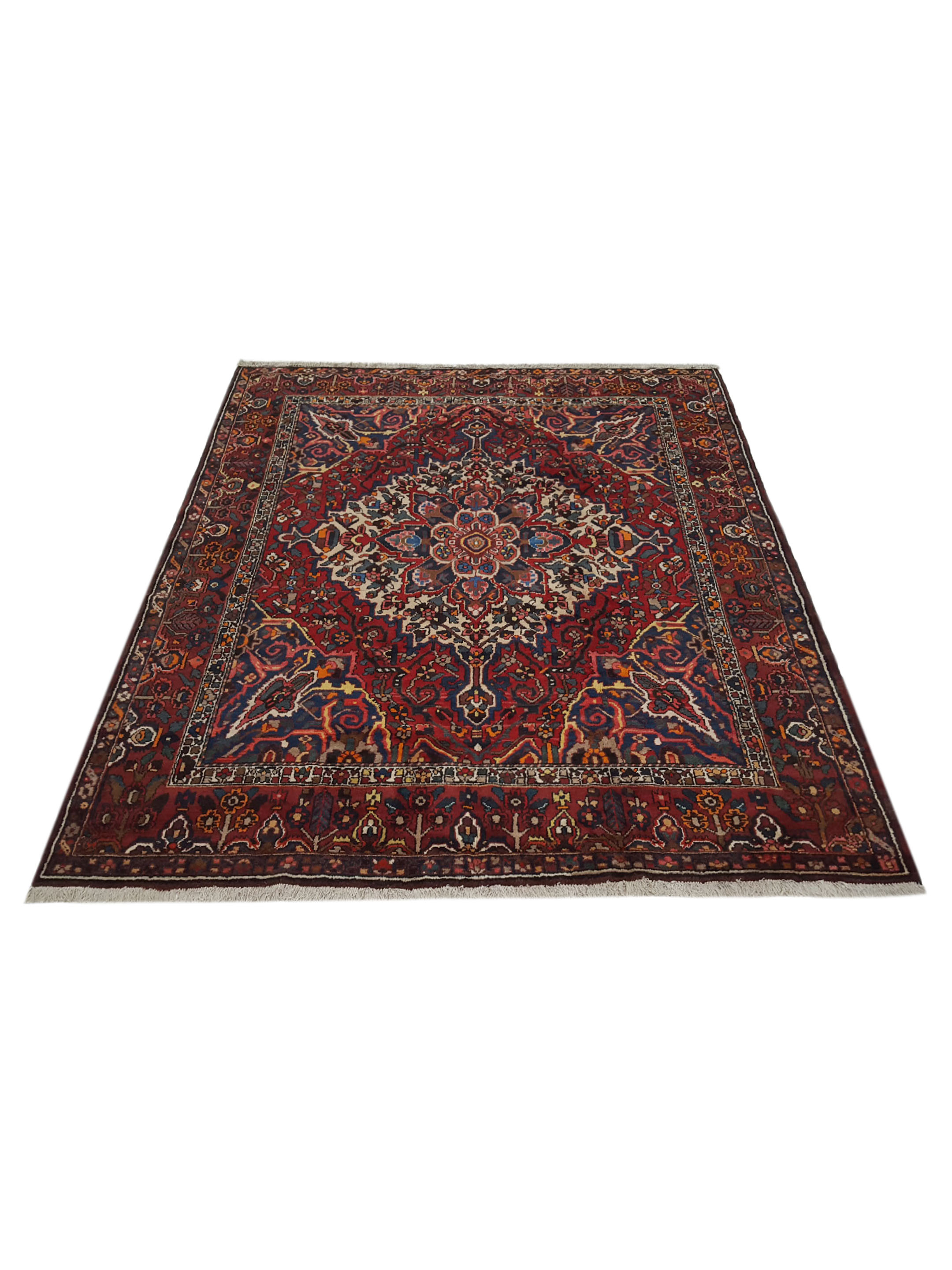 Bakhtiyari Hand Knotted Burgundy 9x9 - Image 2 of 7