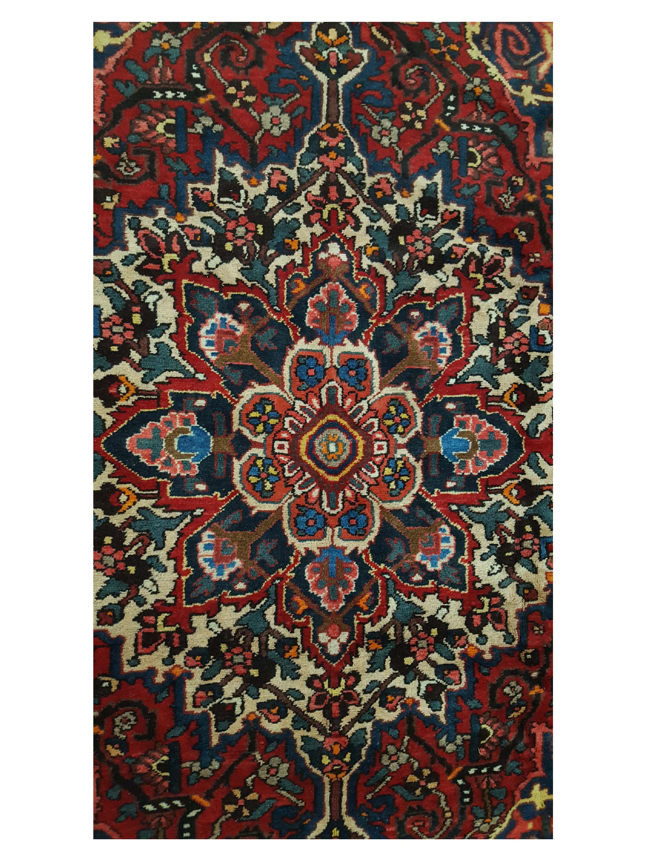 Bakhtiyari Hand Knotted Burgundy 9x9 - Image 5 of 7