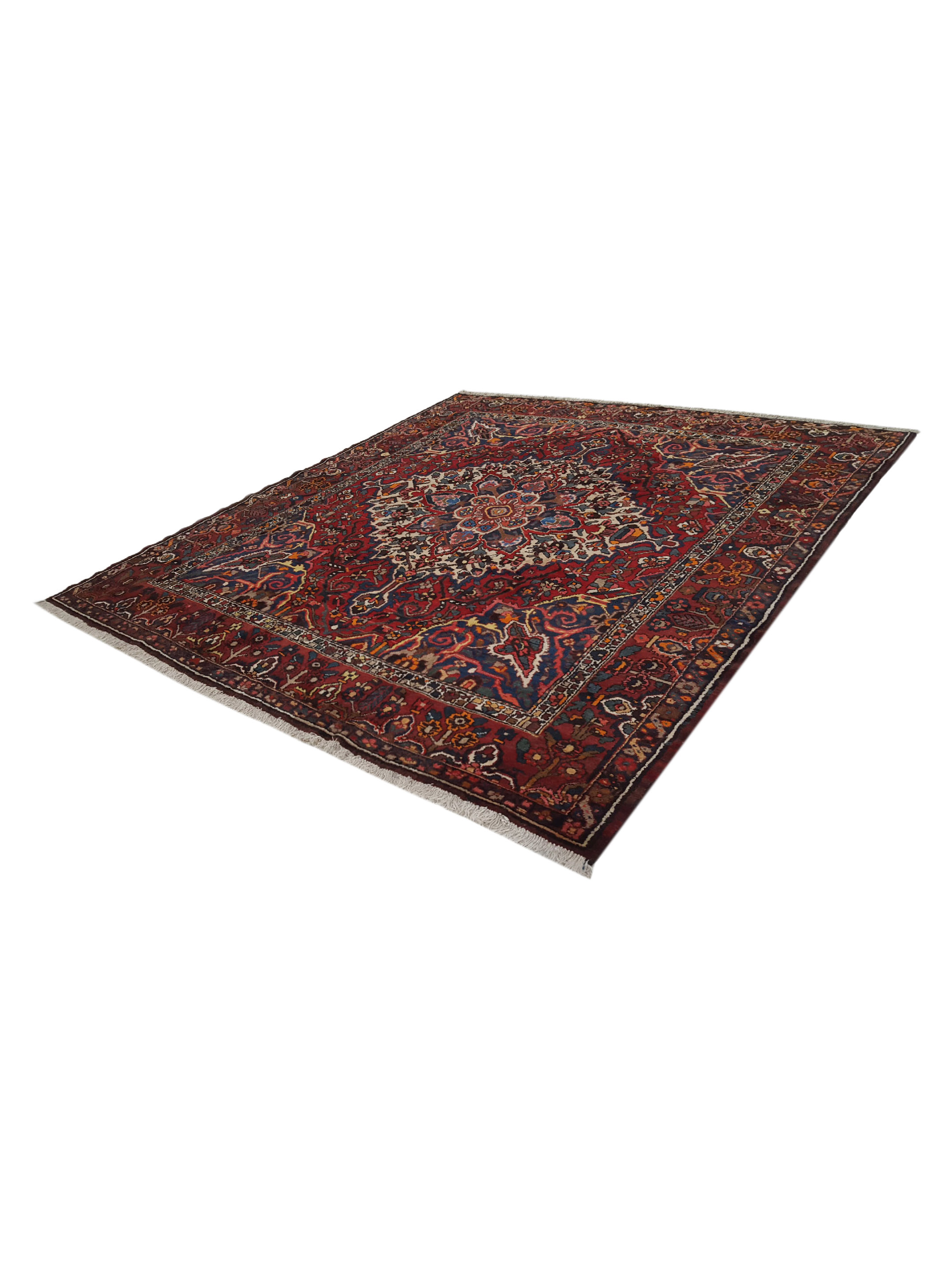 Bakhtiyari Hand Knotted Burgundy 9x9 - Image 6 of 7