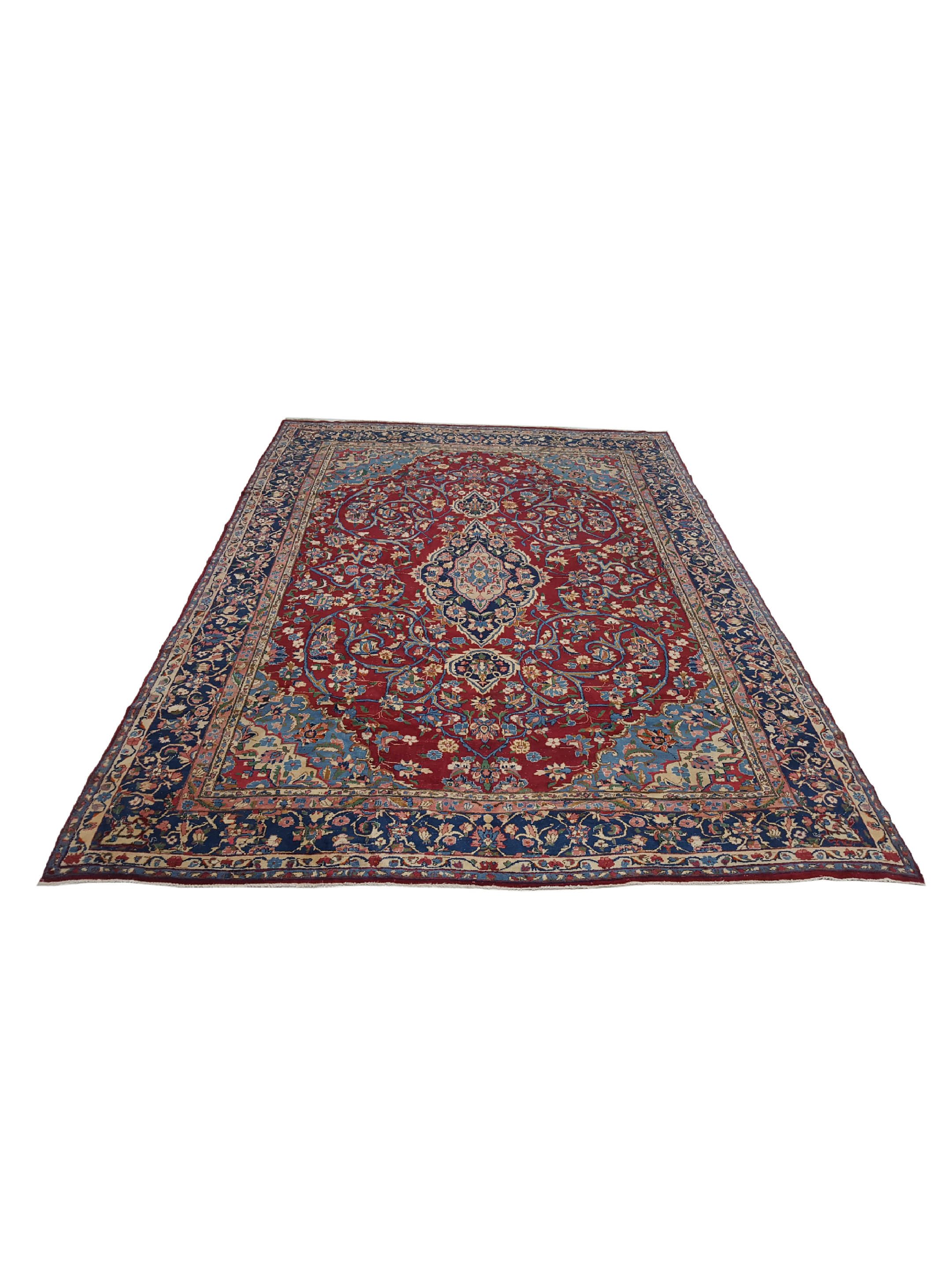 Yazd Hand Knotted Red 11x17 - Image 2 of 6