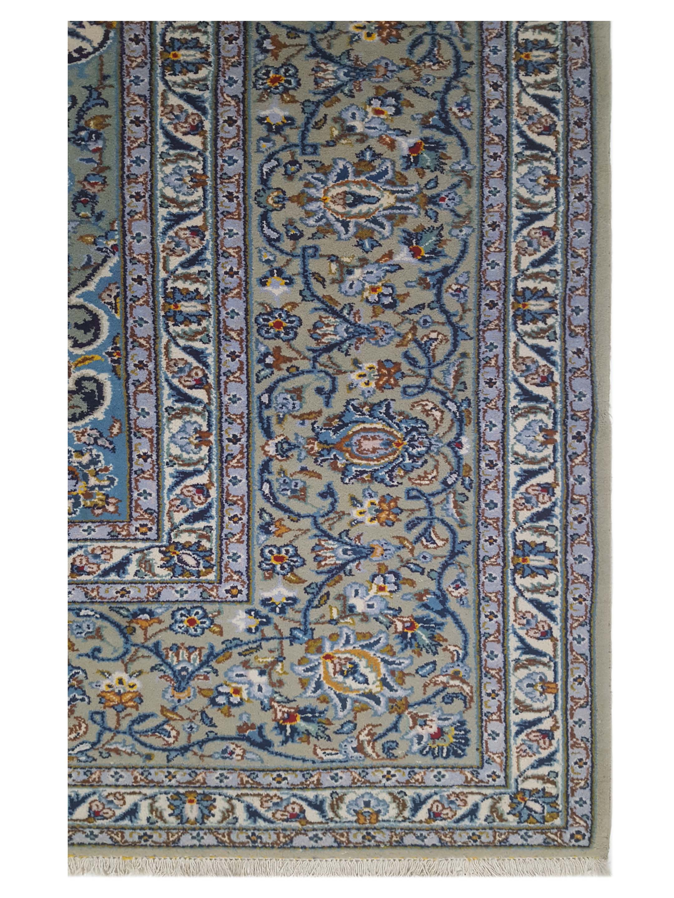 Kashan Hand Knotted Ivory 9x13 - Image 2 of 3