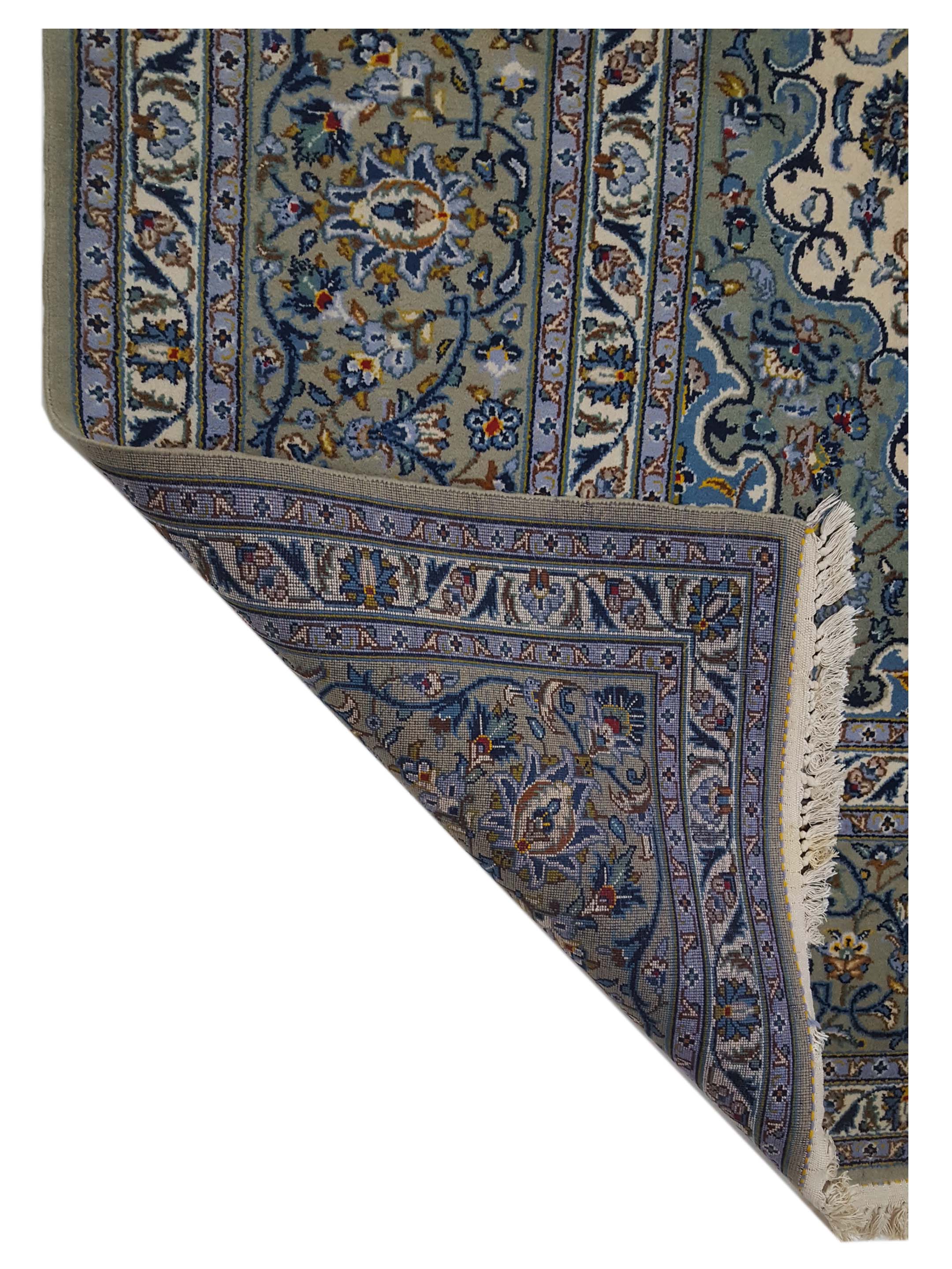 Kashan Hand Knotted Ivory 9x13 - Image 3 of 3