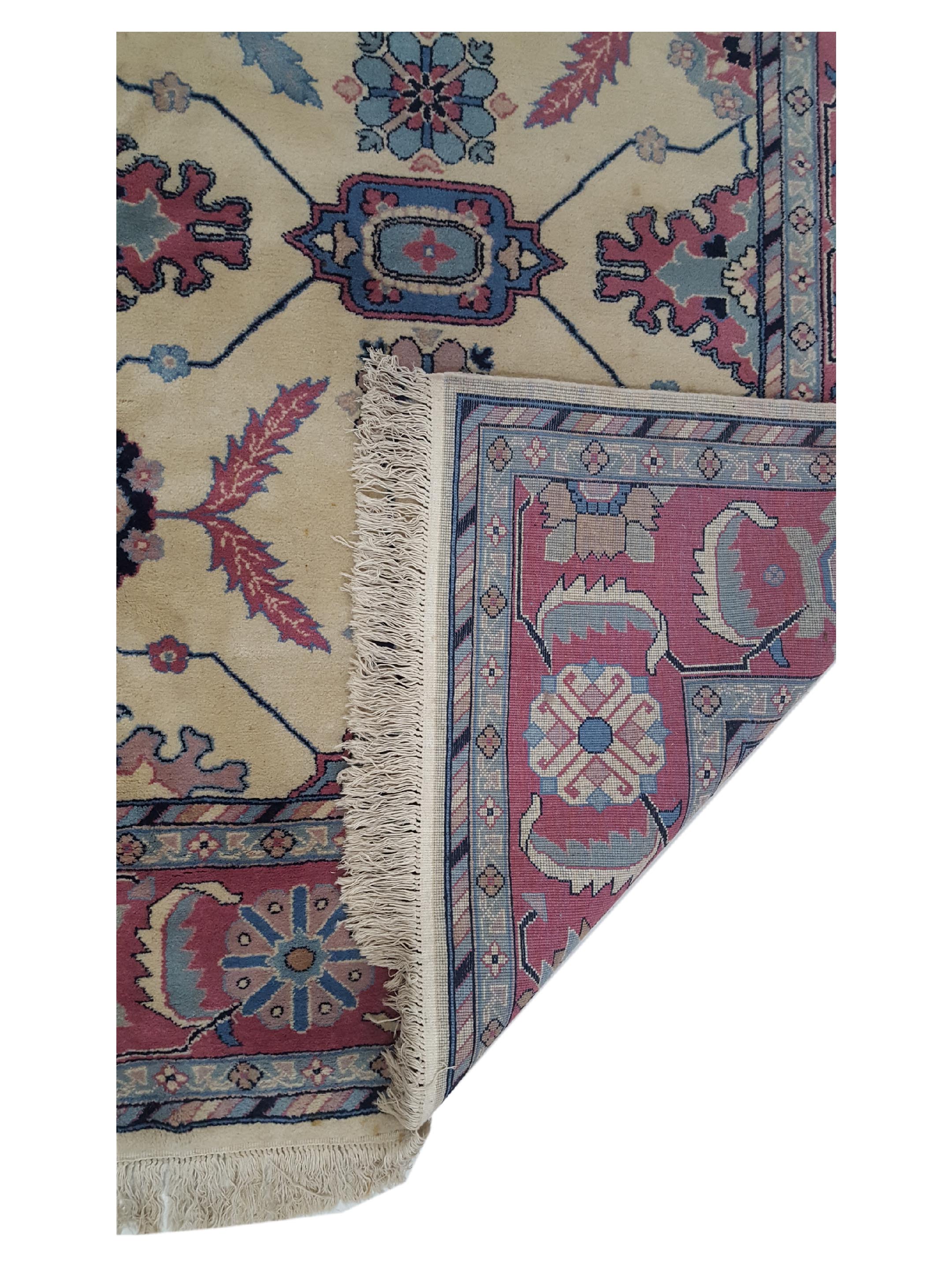 Tribal-Rm Hand Knotted Ivory 9x12 - Image 3 of 6