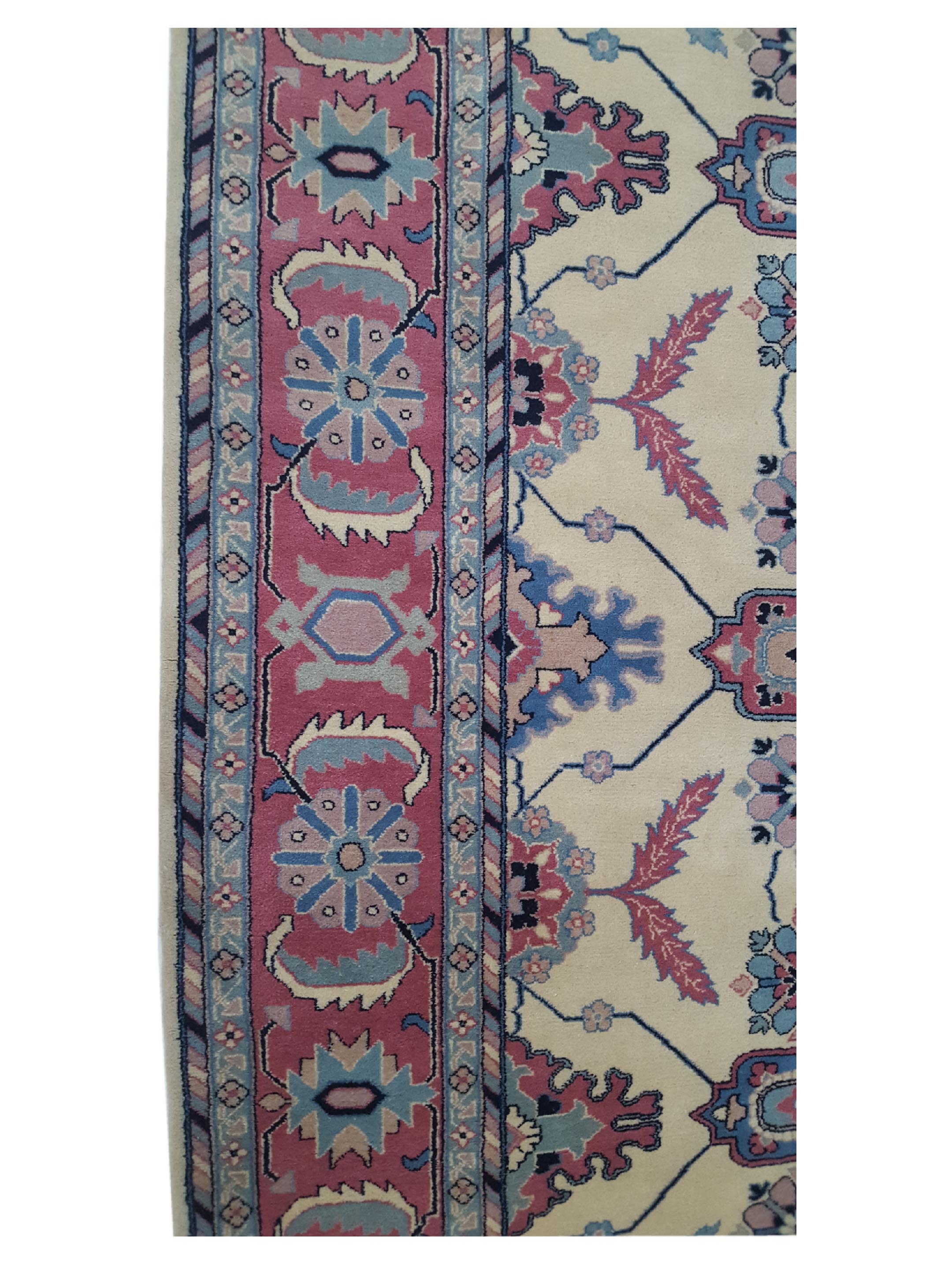 Tribal-Rm Hand Knotted Ivory 9x12 - Image 5 of 6